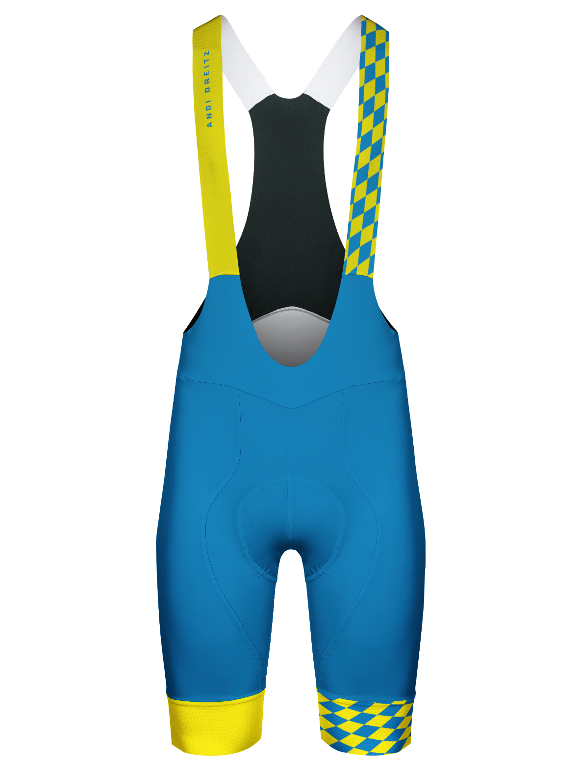 AeroSeam Cargo-BibShorts RRT2353M / blau - neongelb / Andi Dreitz AeroSeam Cargo-BibShorts RRT2353M / blau - neongelb / Andi Dreitz