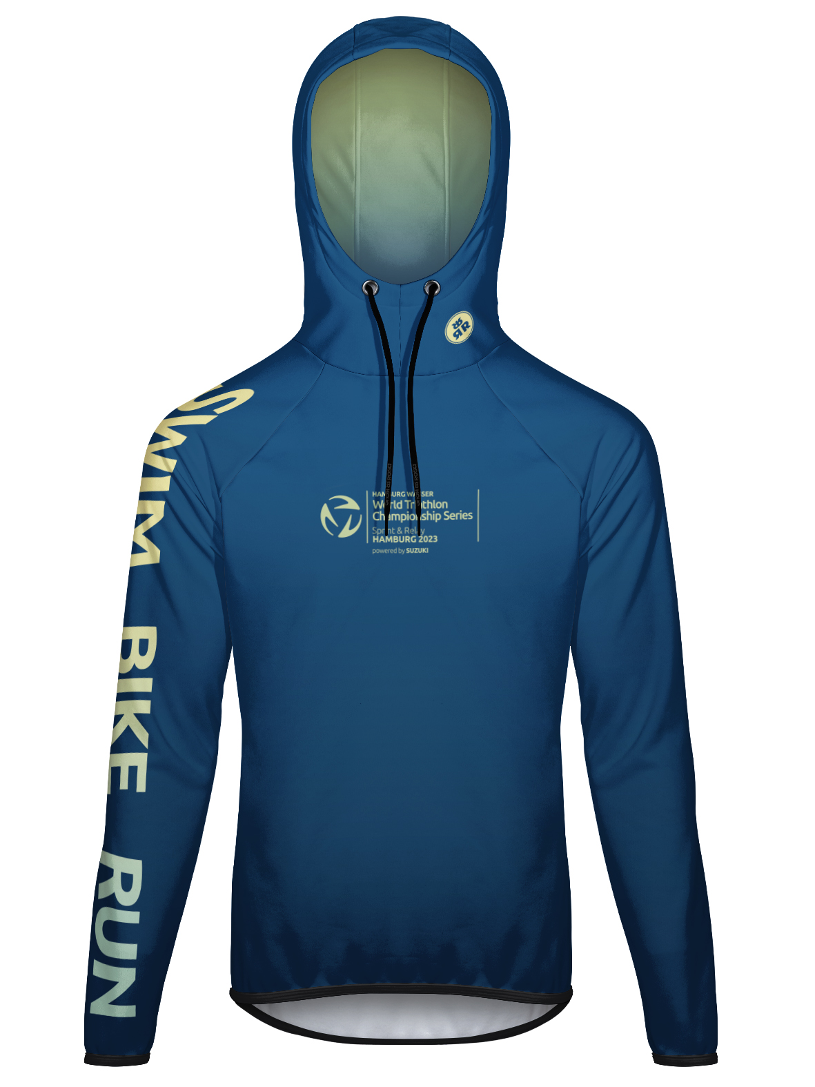 Sport Funktions-Hoodie RRT3244M /  World Triathlon Hamburg 2023 Blau