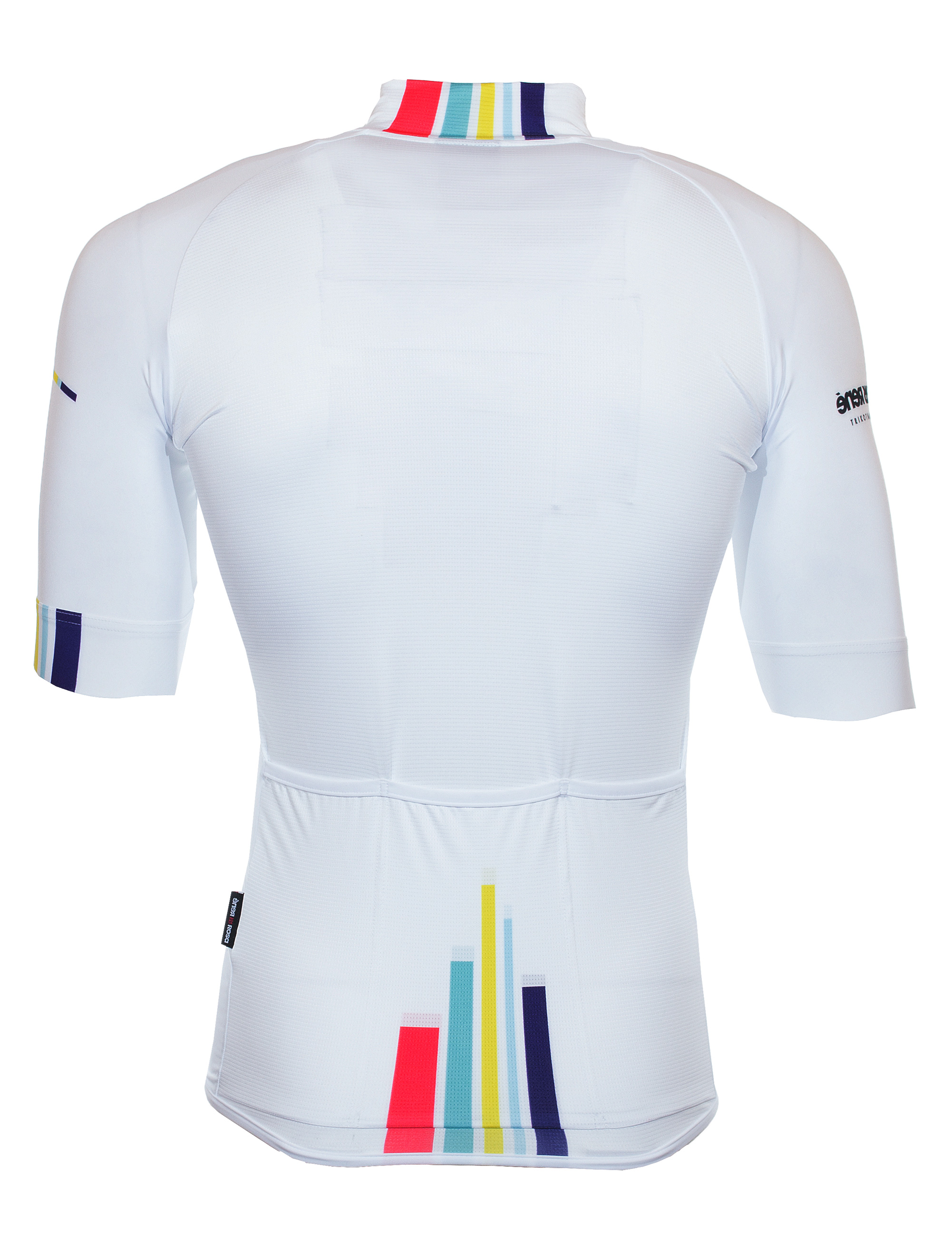 Kurzarm Radtrikot RRT044M / RR-Stripes White