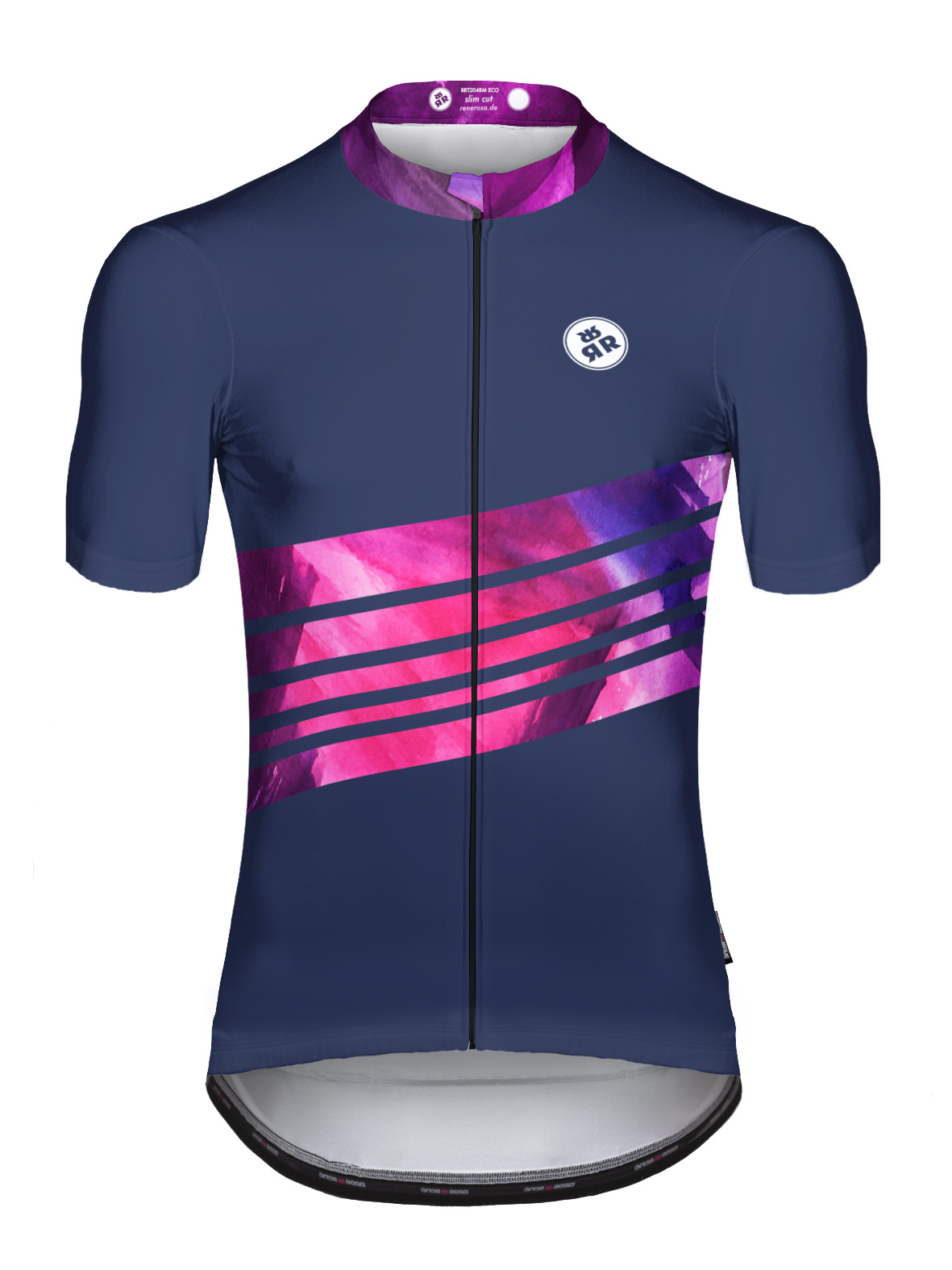 Kurzarm Radtrikot RRT2048M /  10Jahre Design 2.0 Blau