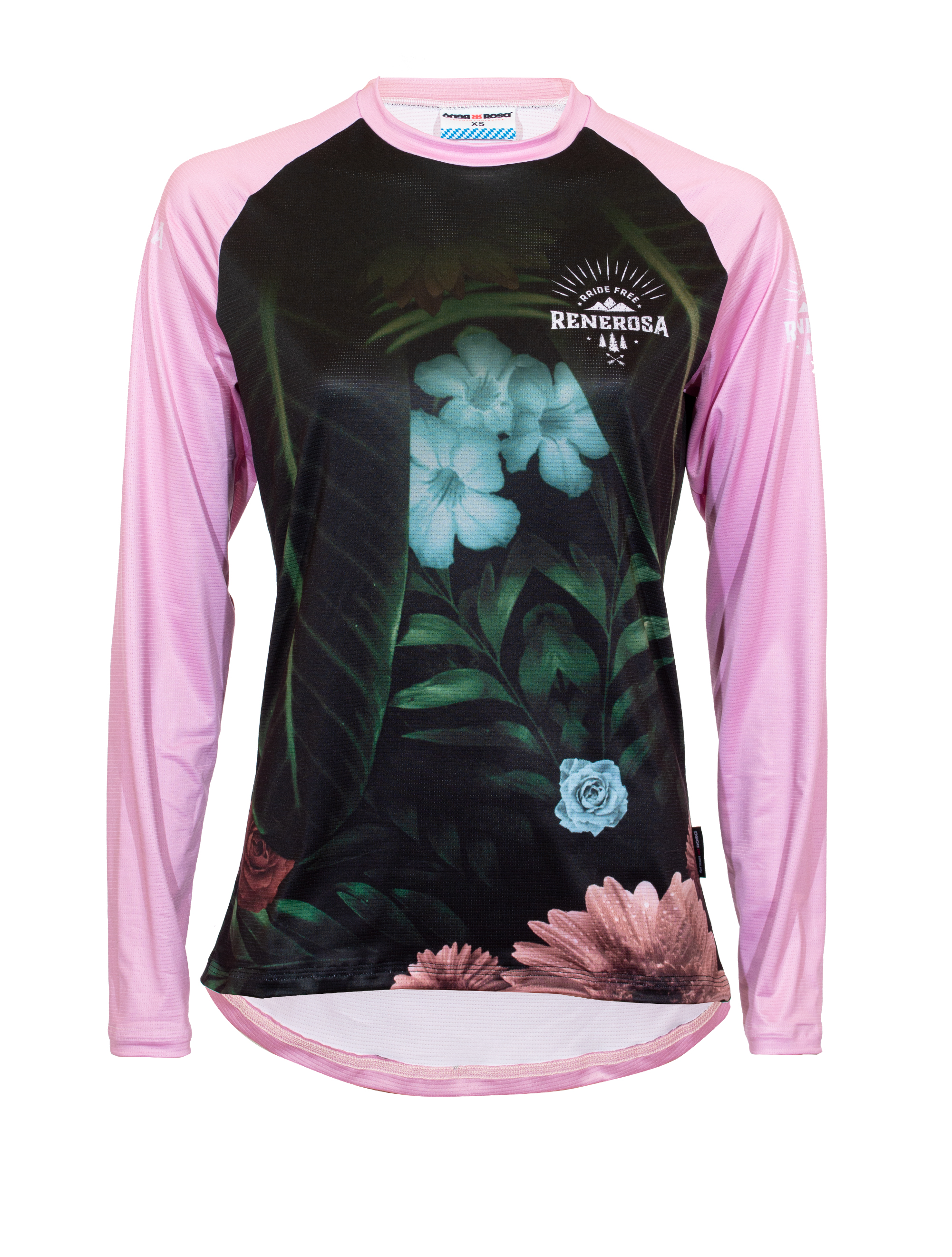 MTB/E-Bike Longsleeve Damen Jersey RRT615W / RRideFree FlowerRosa 