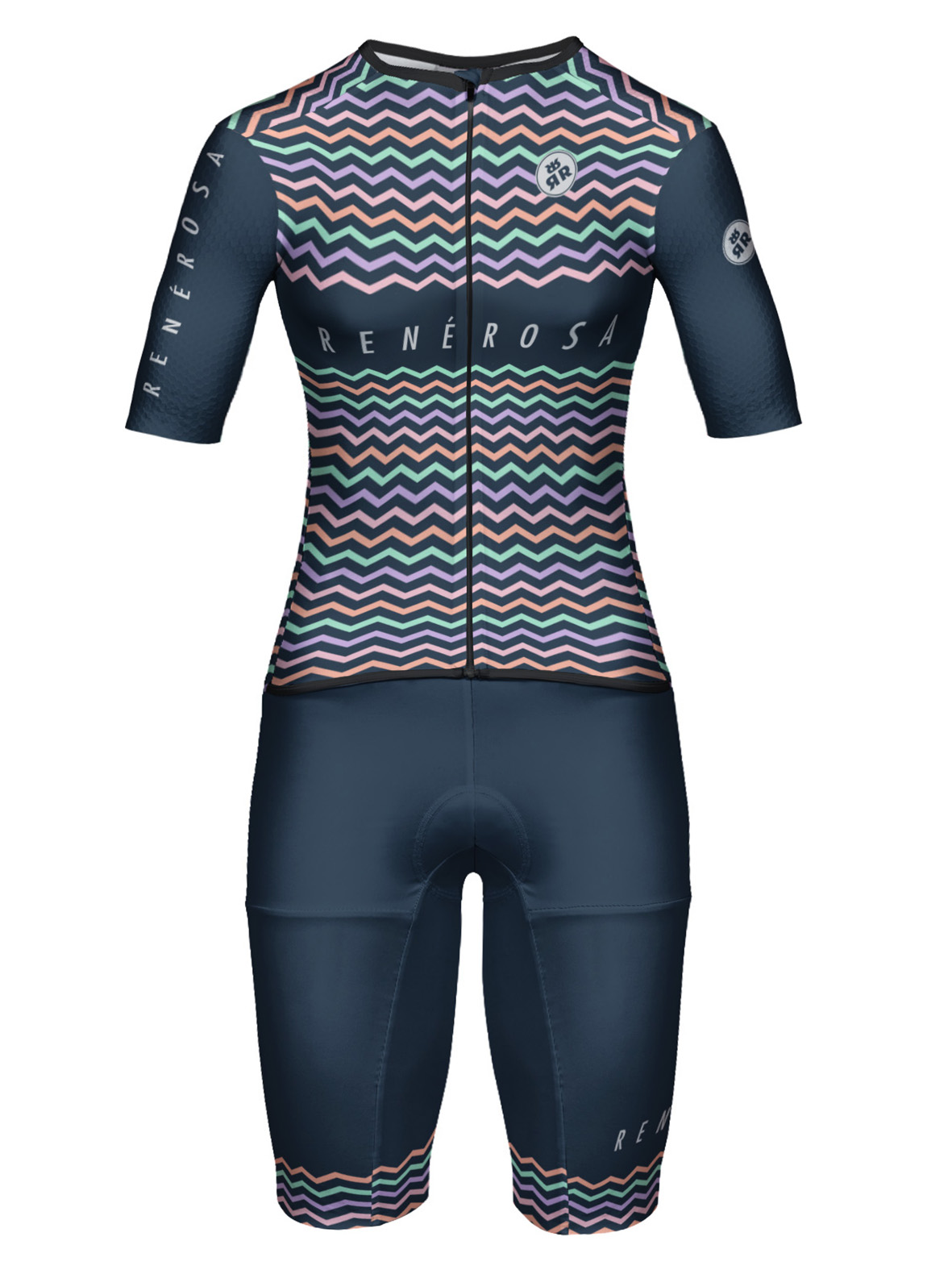 Aero Triathlon Einteiler  RRT2777W Damen / CC22 ZigZag Blue