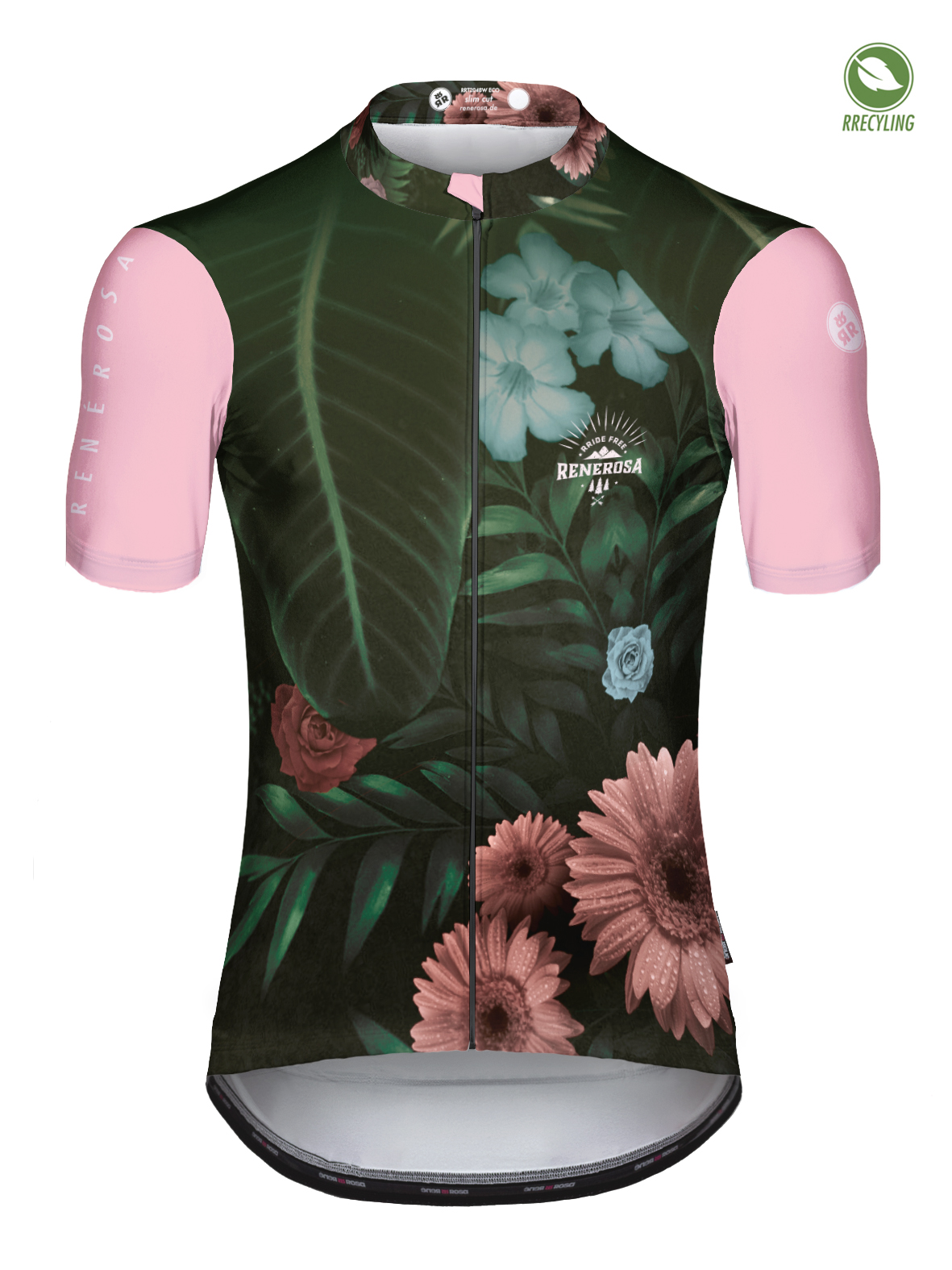 Kurzarm Radtrikot RRT2048W /  RRideFree Damen Flower Design