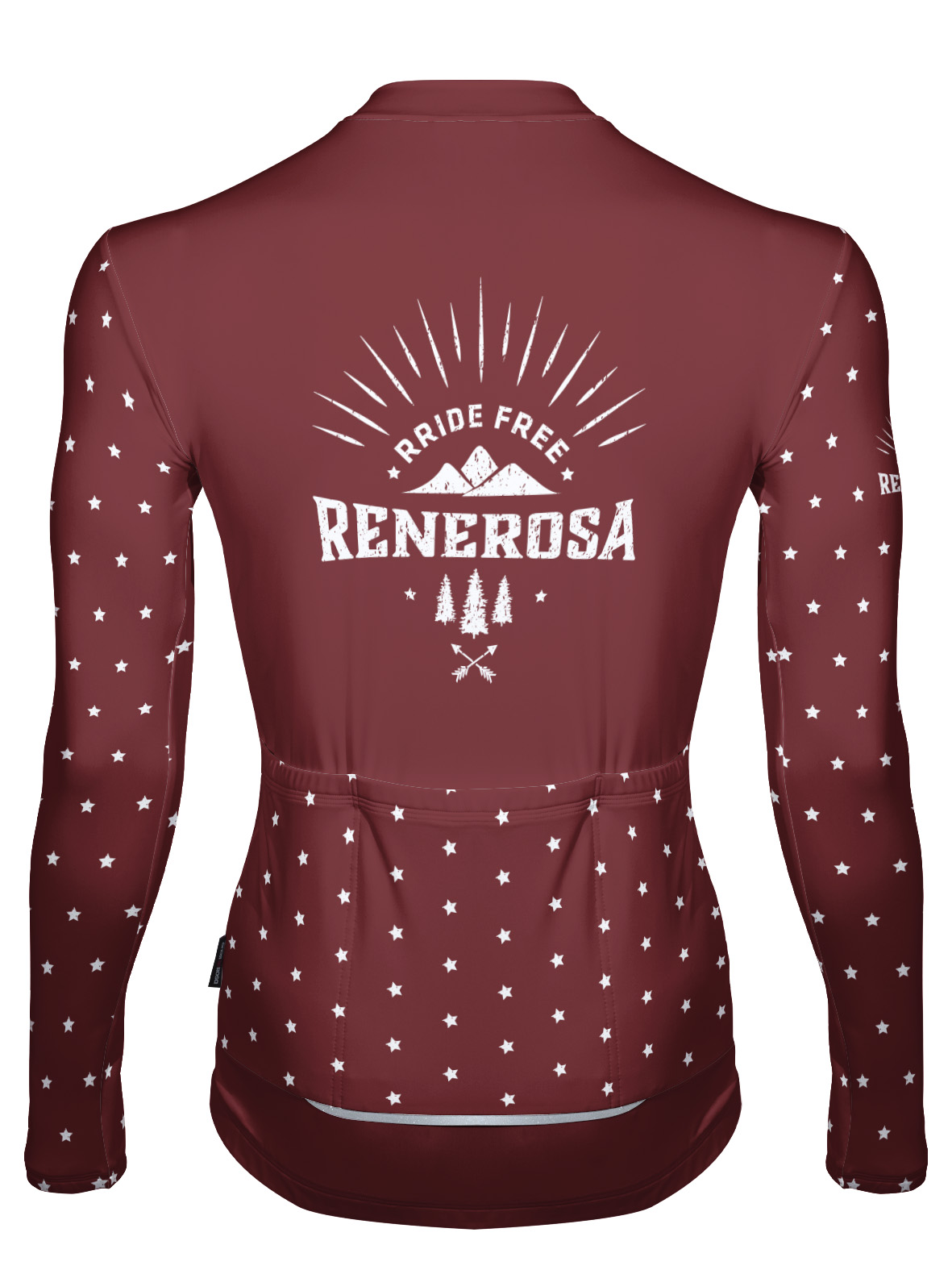 Langarmradtrikot RRT2074M / RRideFree Star RoastedRed
