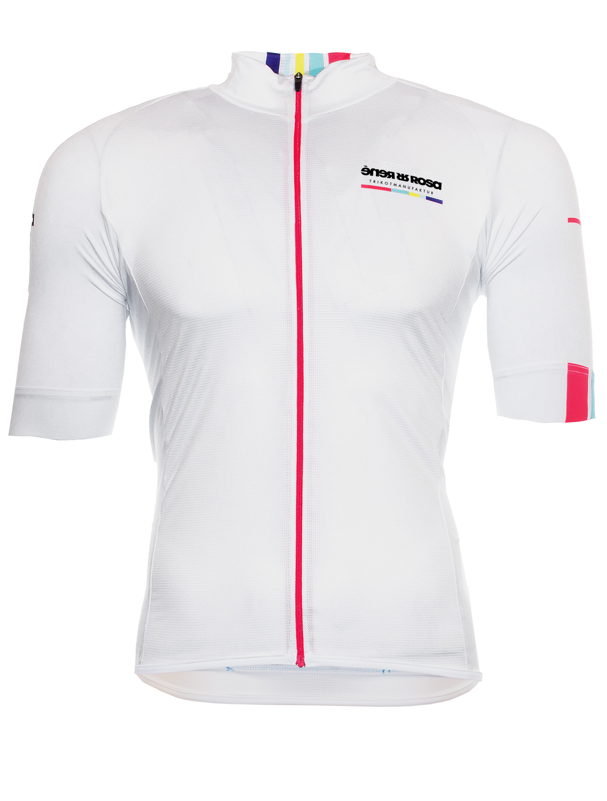 Kurzarm Radtrikot RRT044M / RR-Stripes White