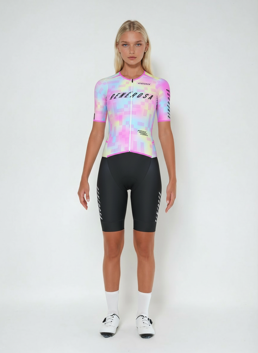 Aero Triathlon Einteiler RRT2777 Revolution / Pixel Bunt