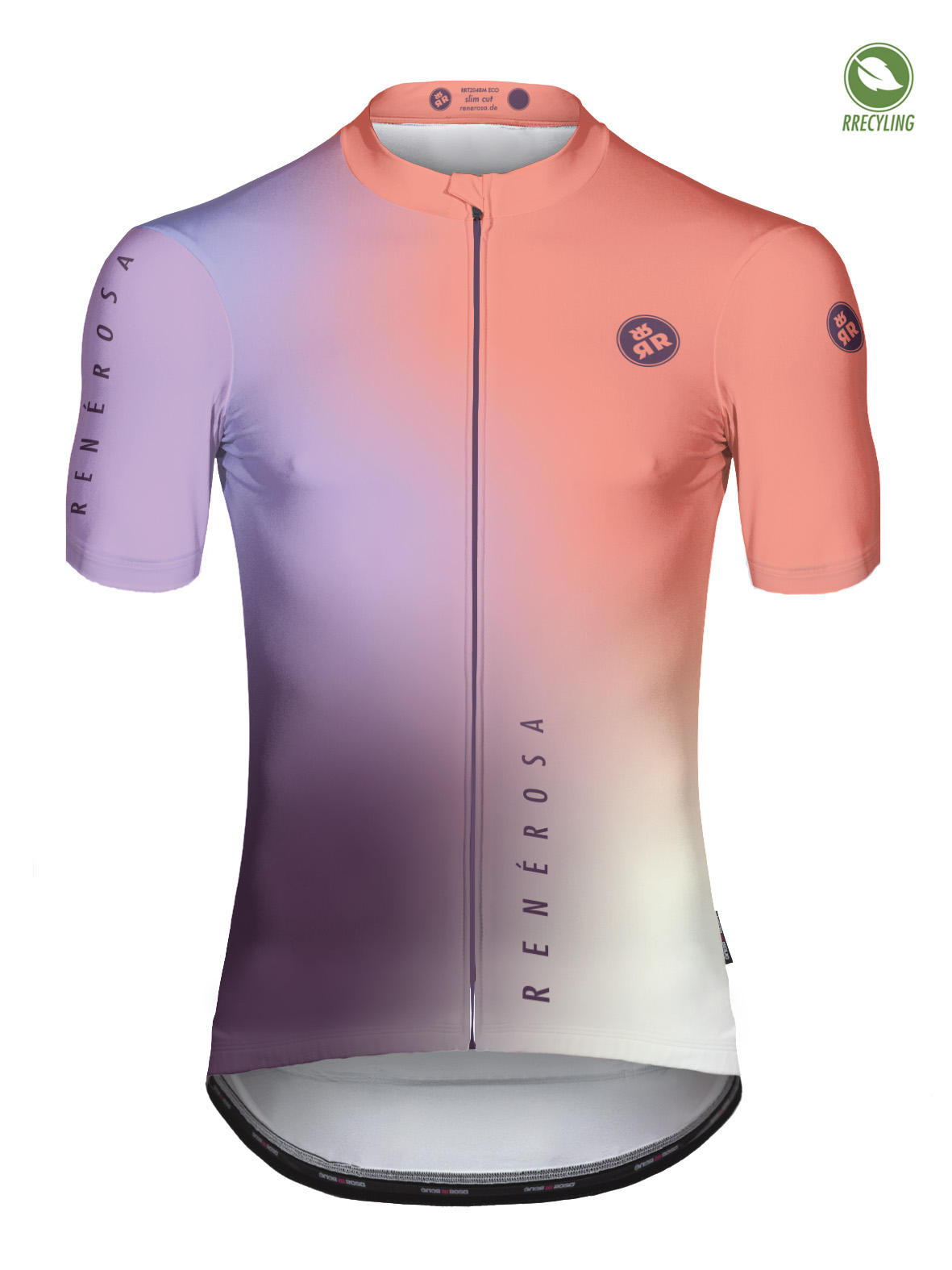 Kurzarm Radtrikot  RRT2048M RenéRosa Delight Orange Lavender