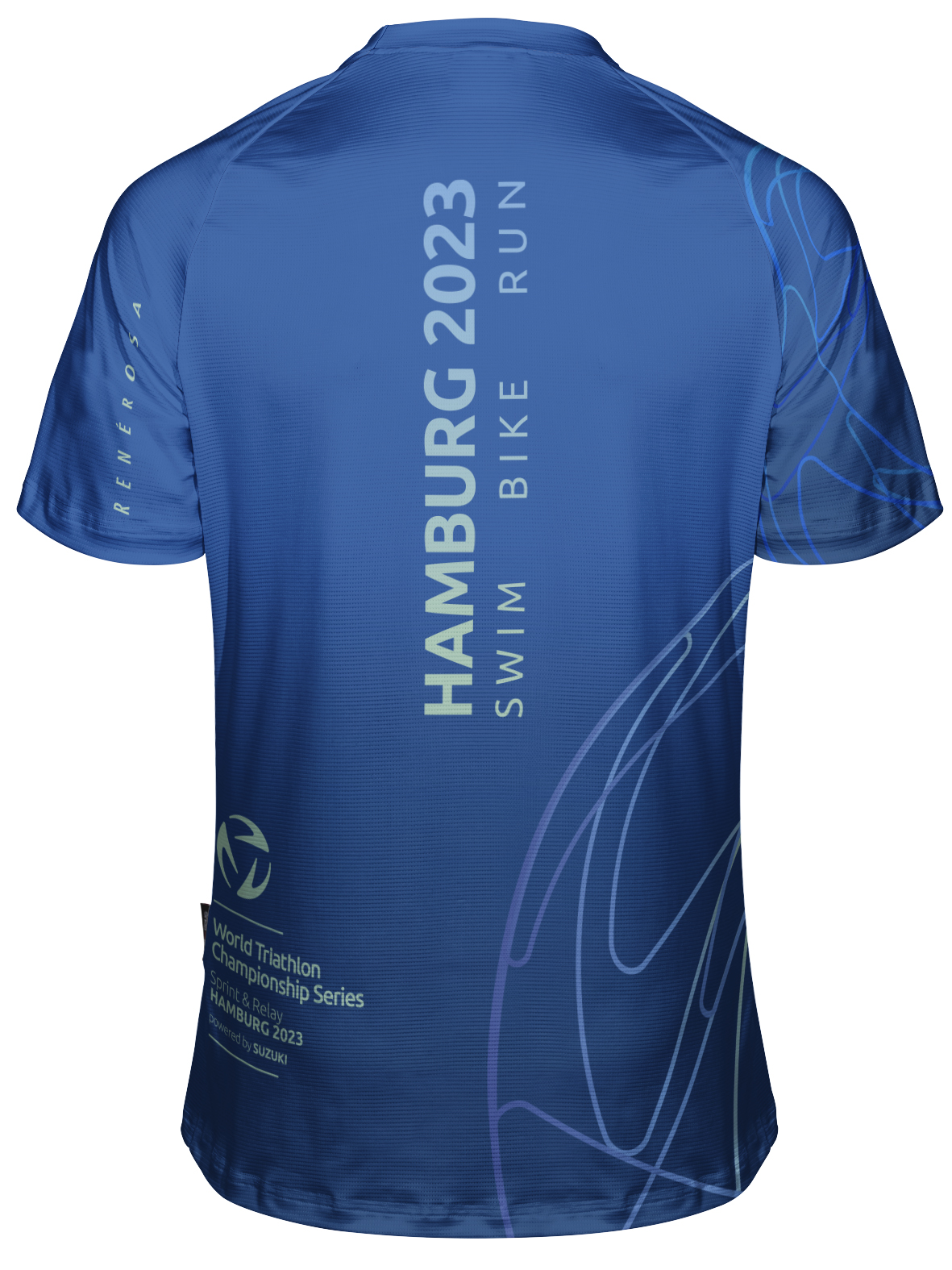 Laufshirt RRT801M / World Triathlon Hamburg 2023 blau