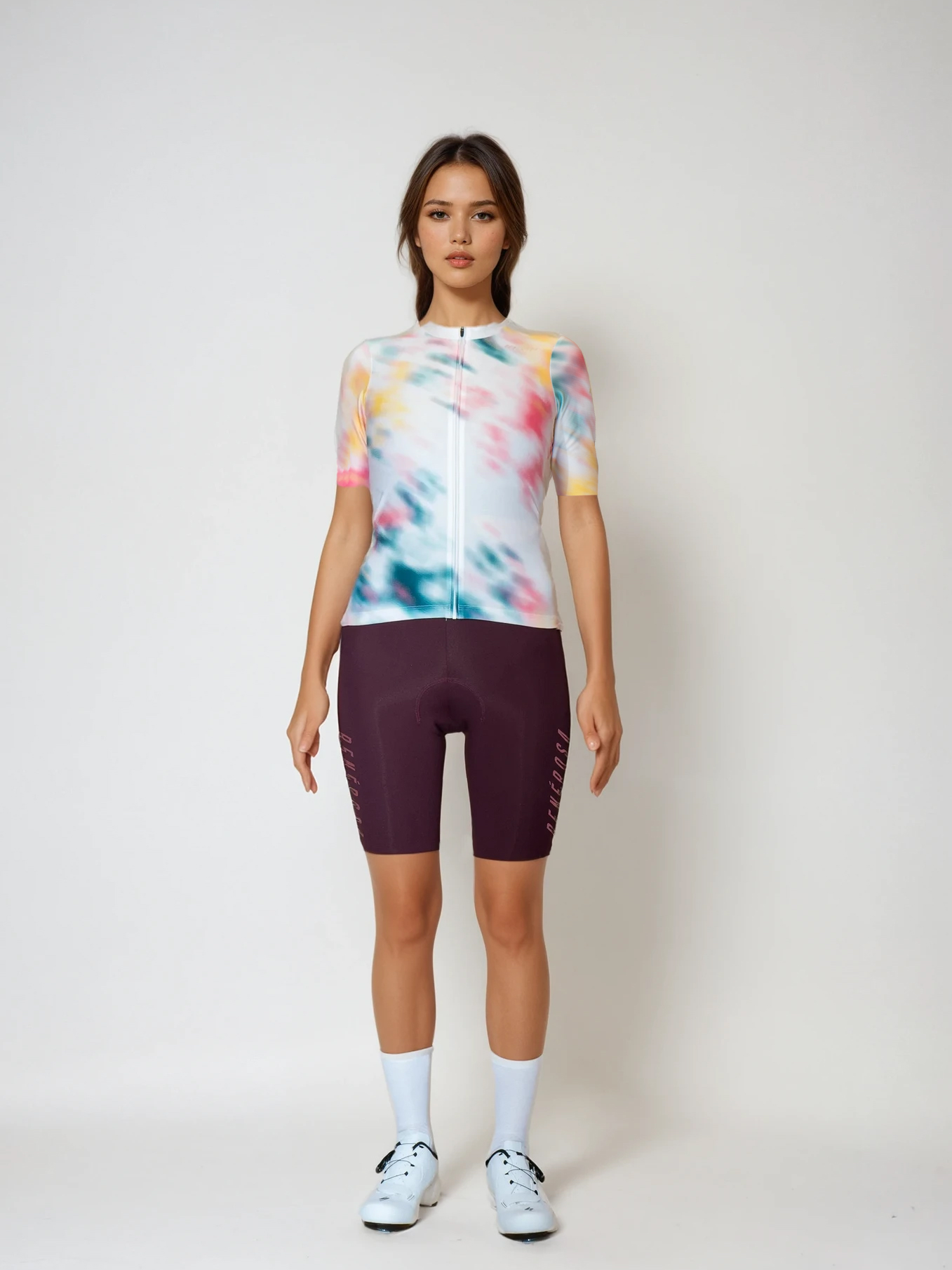 Kurzarm Radtrikot RRT2048 RenéRosa Neo Blured Creme