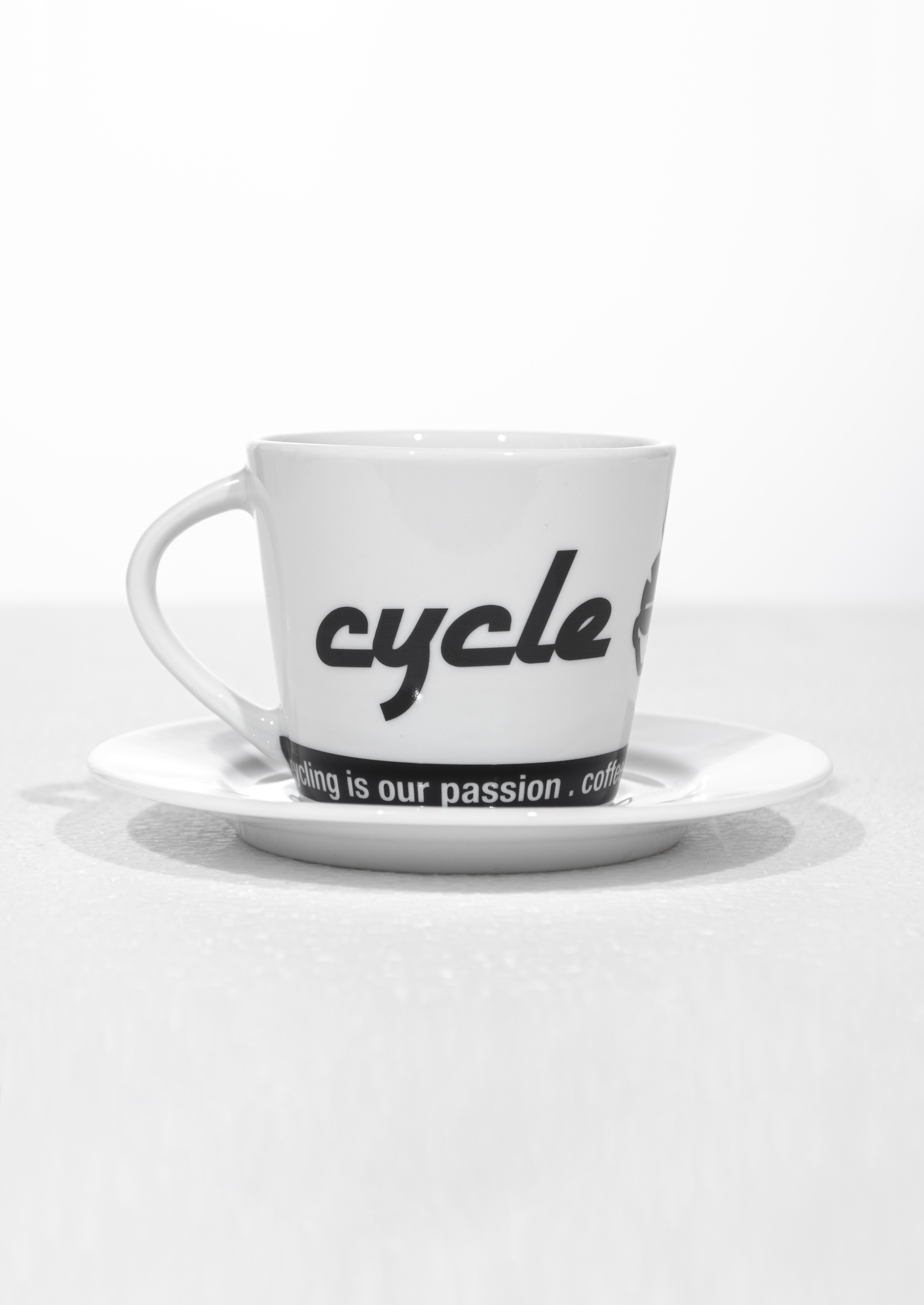 CycleCafe Espresso Tasse mit Untersetzer / NOW go RIDE CycleCafe Espresso Tasse mit Untersetzer / NOW go RIDE