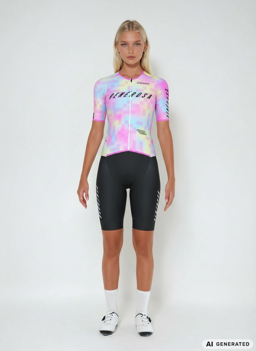 Aero Triathlon Einteiler RRT2777 Revolution / Pixel Bunt