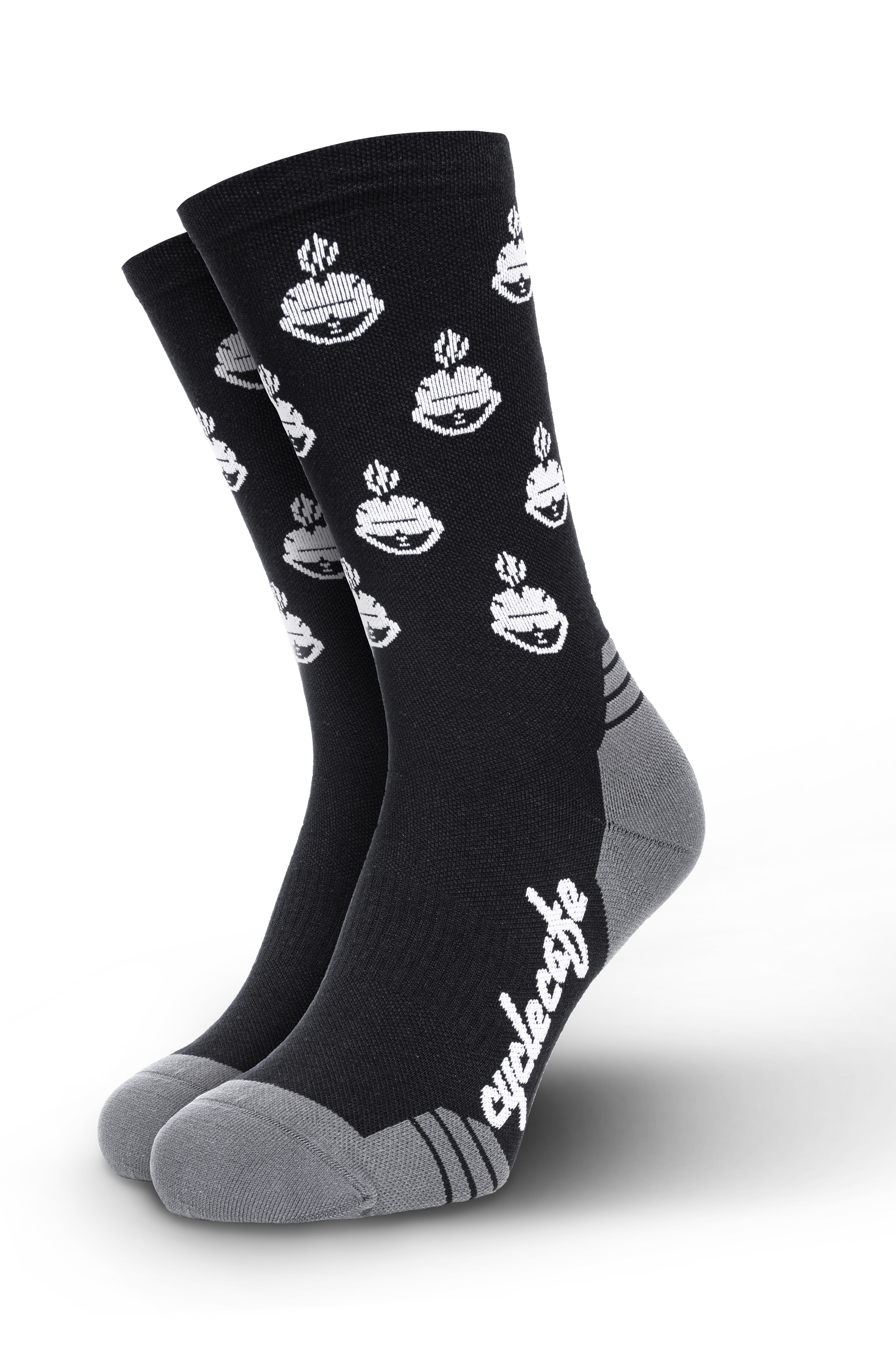 Merino Socke schwarz / Cycle Cafe
