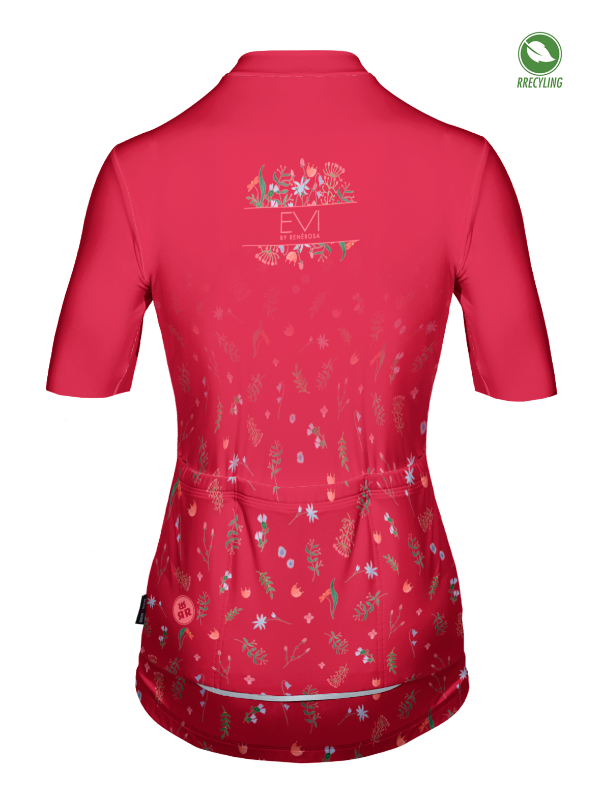 Kurzarm Radtrikot  Damen RRT2048W / Evi Bergblüte RoteBergFlockenblume