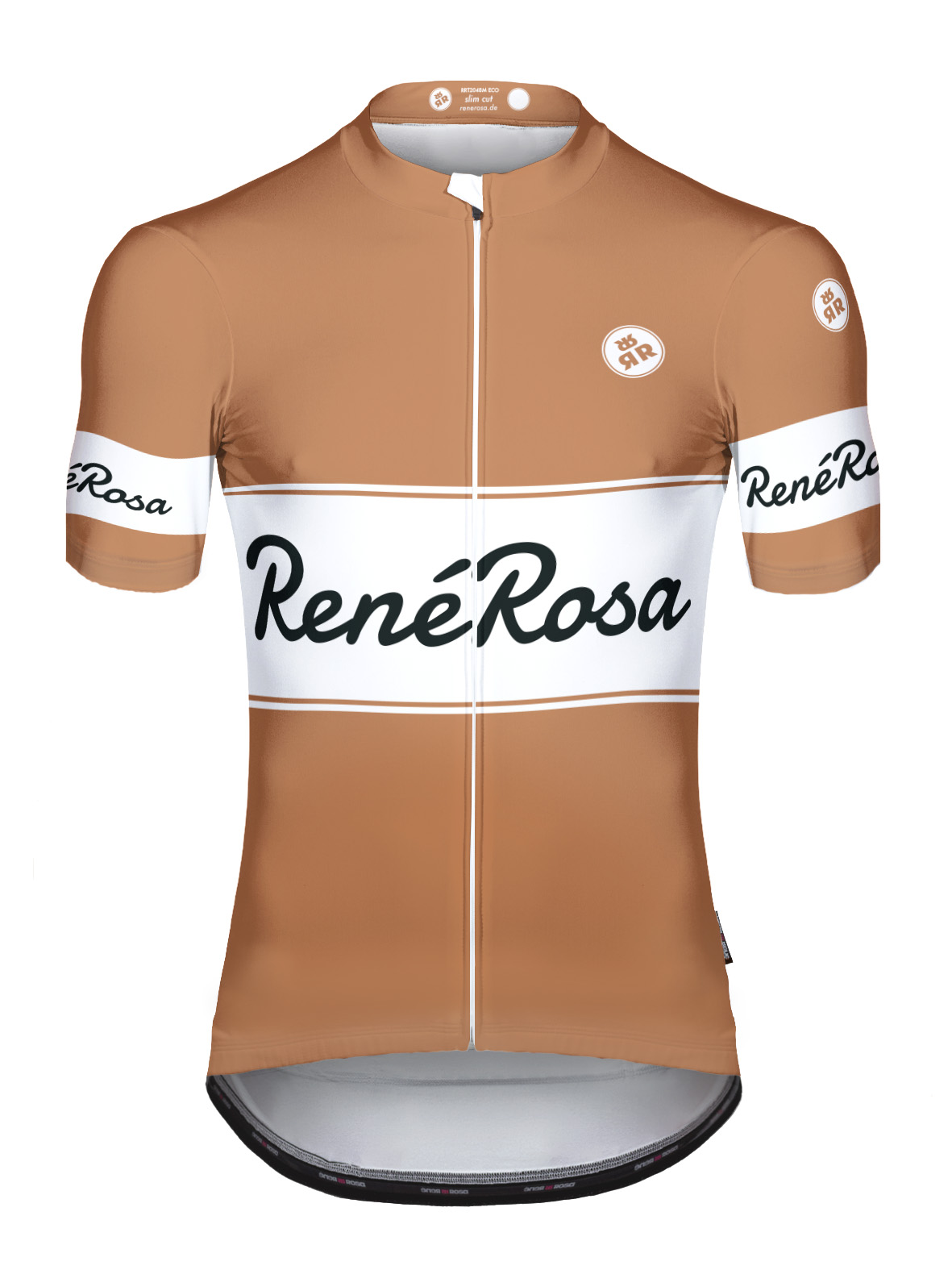 Kurzarm Radtrikot  RRT2048M RenéRosa Vintagestyle Caramell