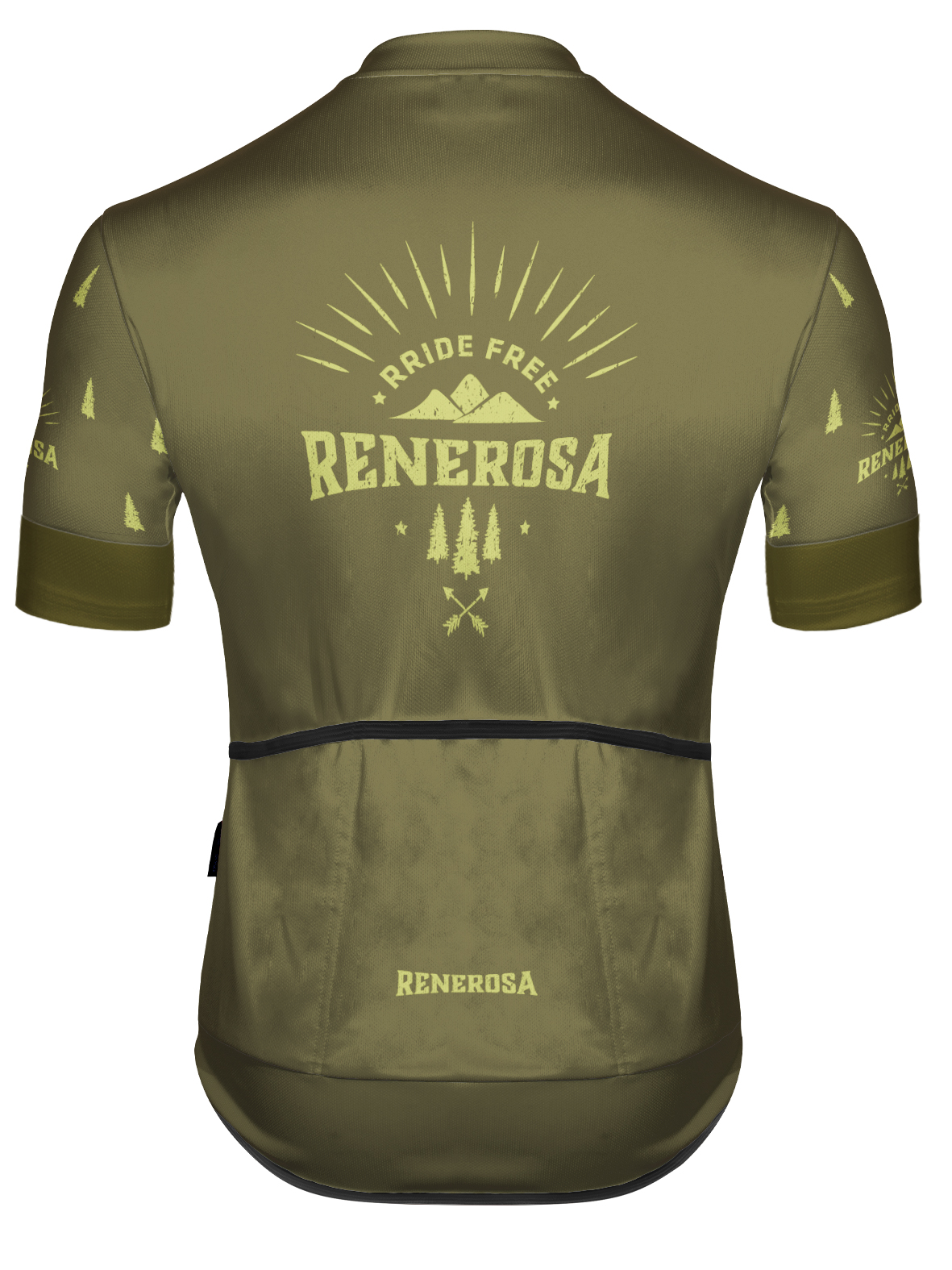 Kurzarm Radtrikot RRT2047M / RRideFree - Waldgrün Kurzarm Radtrikot RRT2047M / RRideFree - Waldgrün