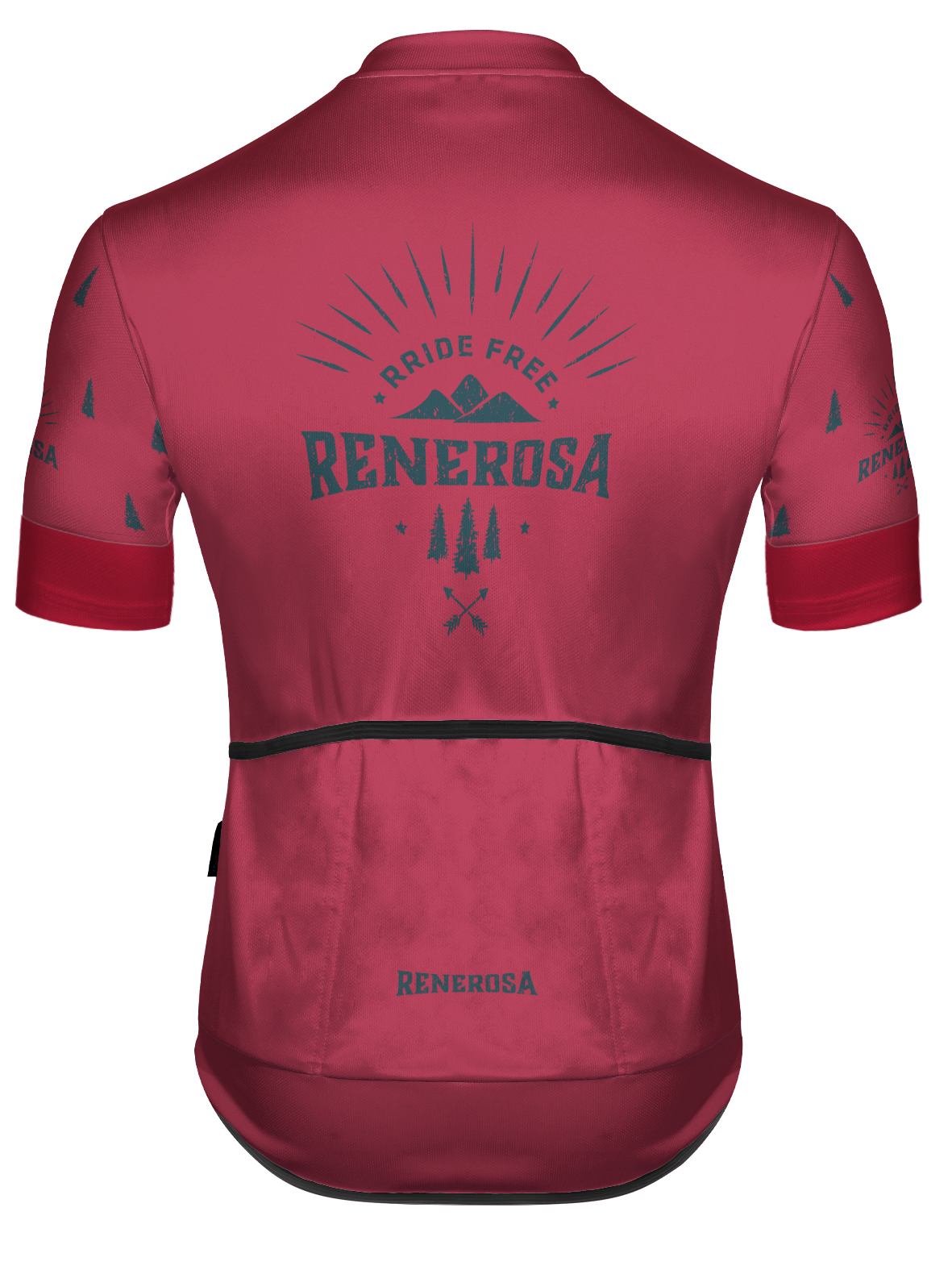 Kurzarm Radtrikot RRT2047M / RRideFree - Bordeaux-Blue Kurzarm Radtrikot RRT2047M / RRideFree - Bordeaux-Blue