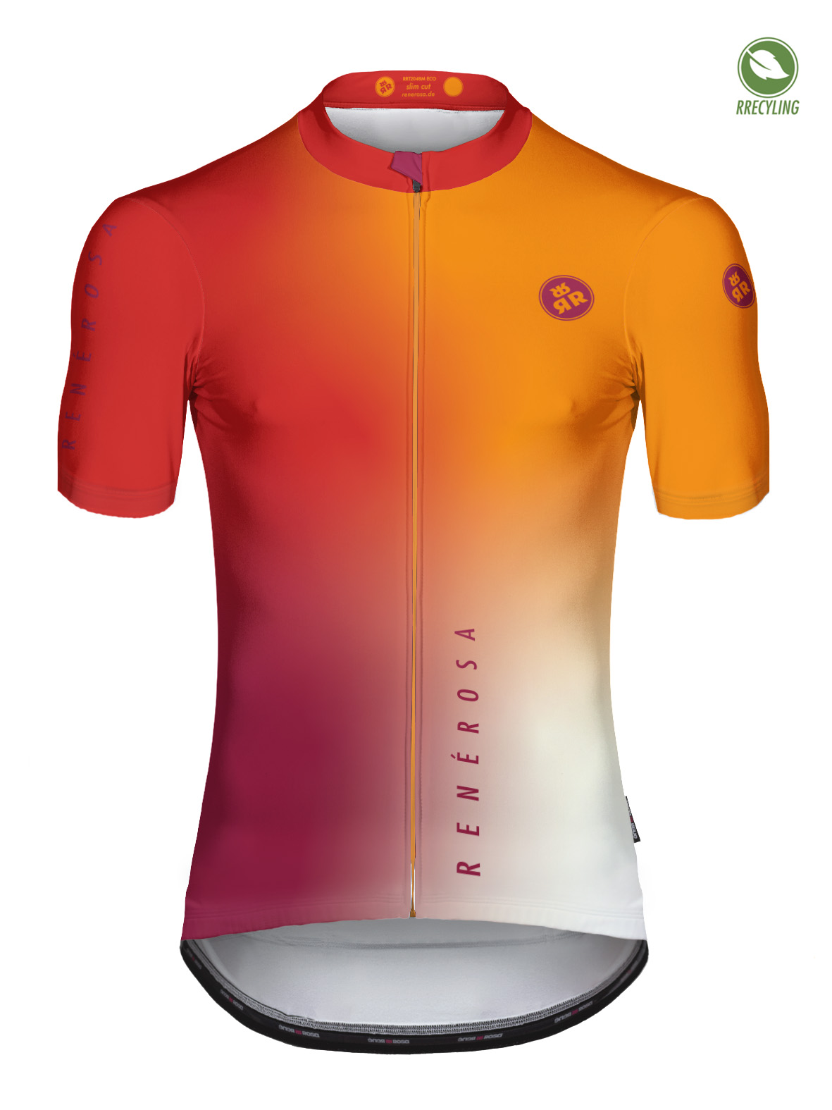 Kurzarm Radtrikot  RRT2048M RenéRosa Delight Orange Fire