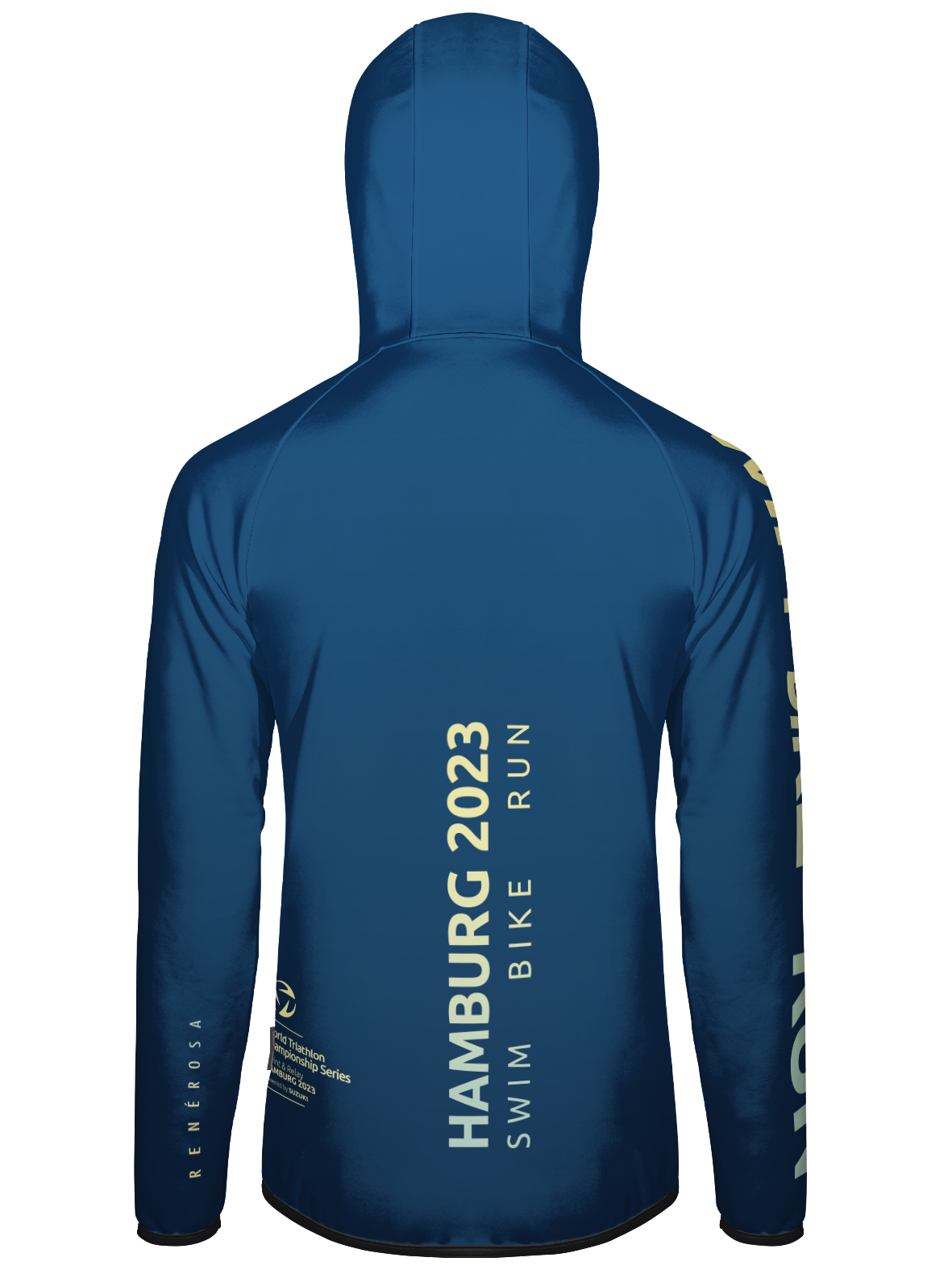 Sport Funktions-Hoodie RRT3244M /  World Triathlon Hamburg 2023 Blau
