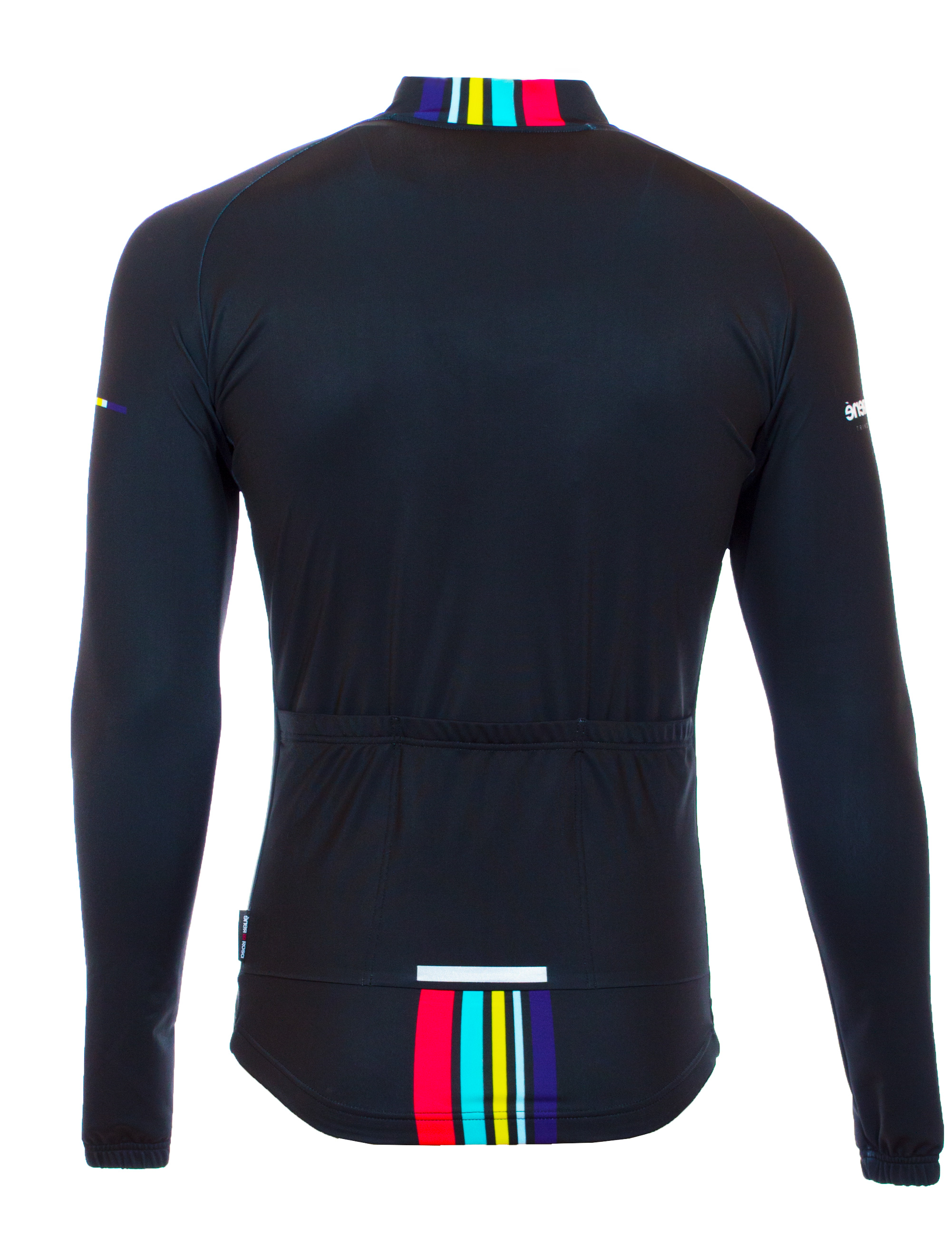 Langarmradtrikot RRT074M / RR-Stripes schwarz