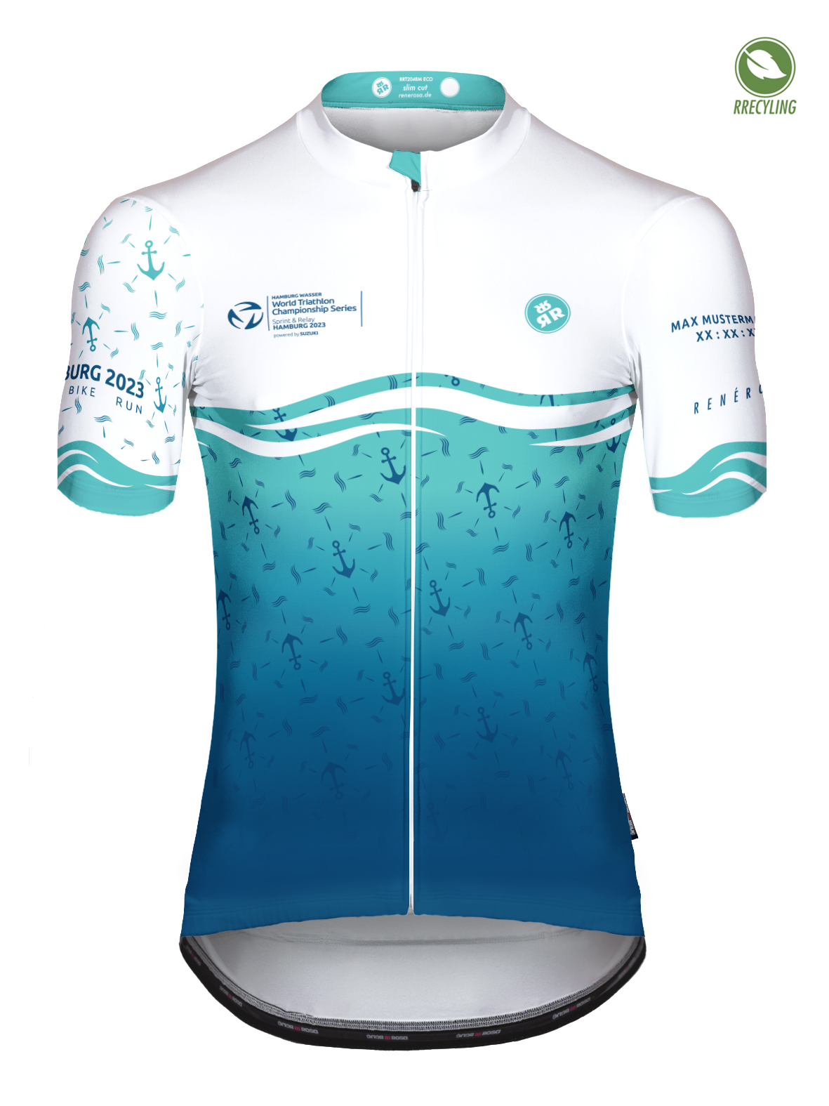 Kurzarm Radtrikot  RRT2048M/ Cycling jersey short sleeve World Triathlon Hamburg Finisher 2023