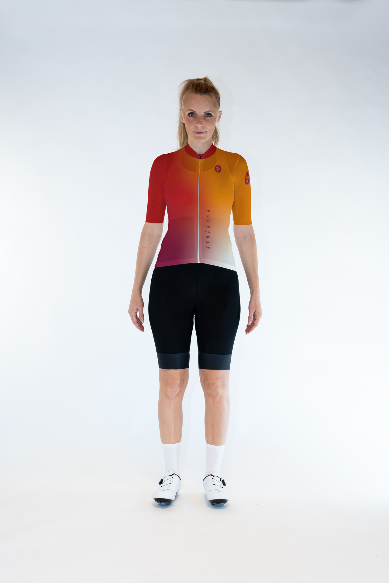 Kurzarm Radtrikot  RRT2048M RenéRosa Delight Orange Fire