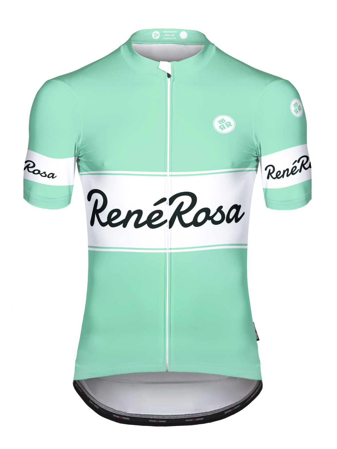 Kurzarm Radtrikot  RRT2048M RenéRosa Vintagestyle Celeste