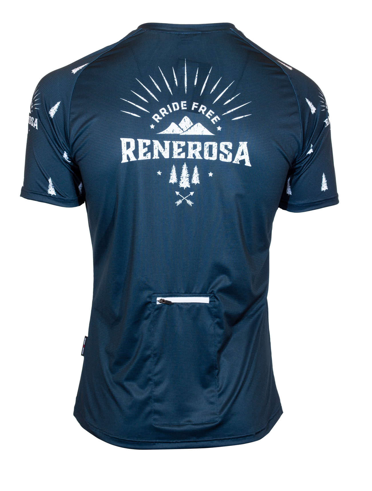 E-Bike Shirt mit durchgehenden Zip / RRide Free BlueWhite E-Bike Shirt mit durchgehenden Zip / RRide Free BlueWhite