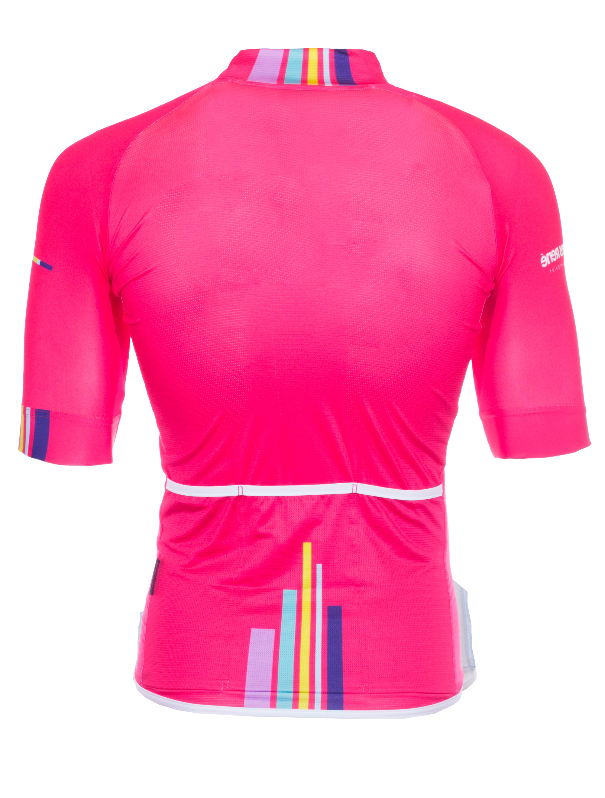 Kurzarm Radtrikot RRT044M / RR-Stripes Pink