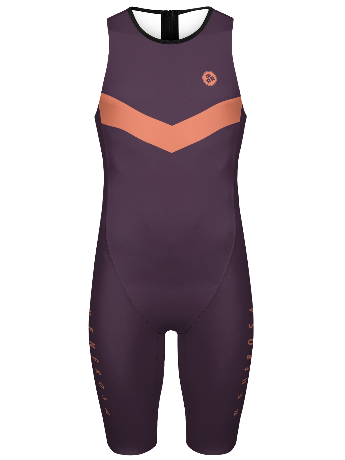 Aero Triathlon Kurzdistanzeinteiler  RRT2780M / CC22 Aubergine-Orange