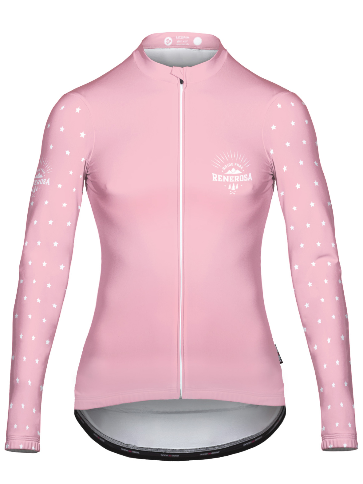 Langarmradtrikot RRT2074W Damen / RRideFree Star Rosa