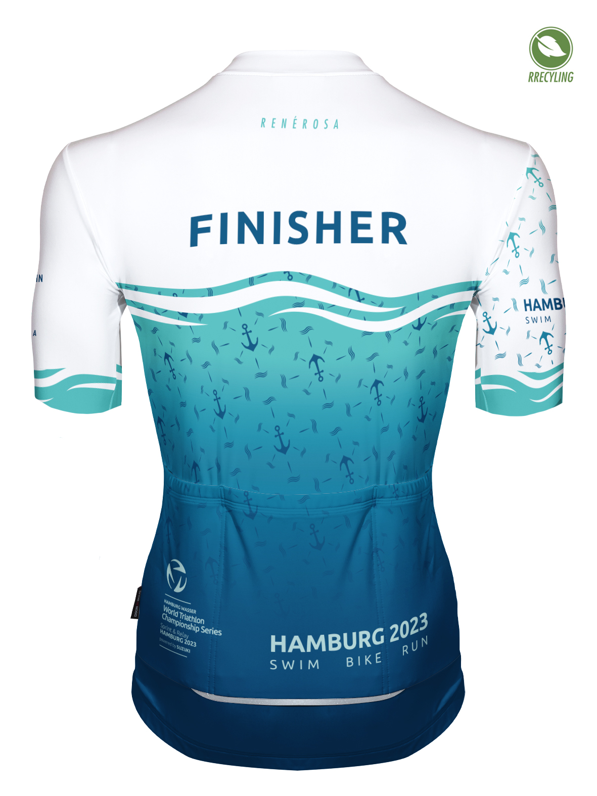 Kurzarm Radtrikot  RRT2048M/ Cycling jersey short sleeve World Triathlon Hamburg Finisher 2023