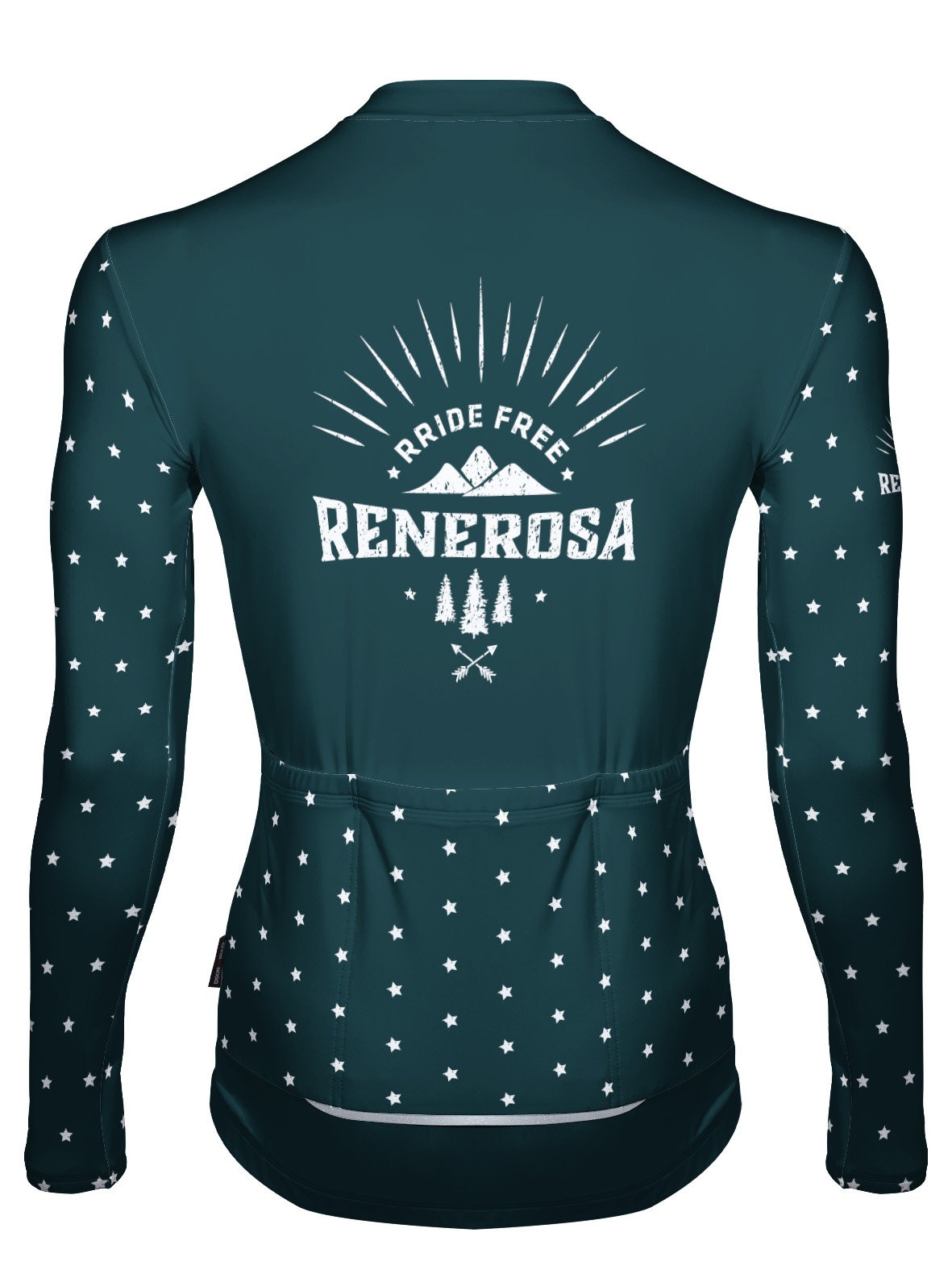 Langarmradtrikot RRT2074M / RRideFree Star BlueWhite