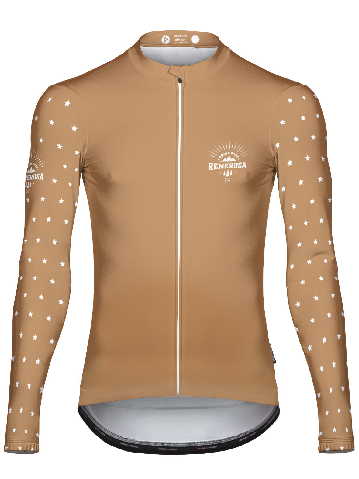 Langarmradtrikot RRT2074M / RRideFree Star Ocker
