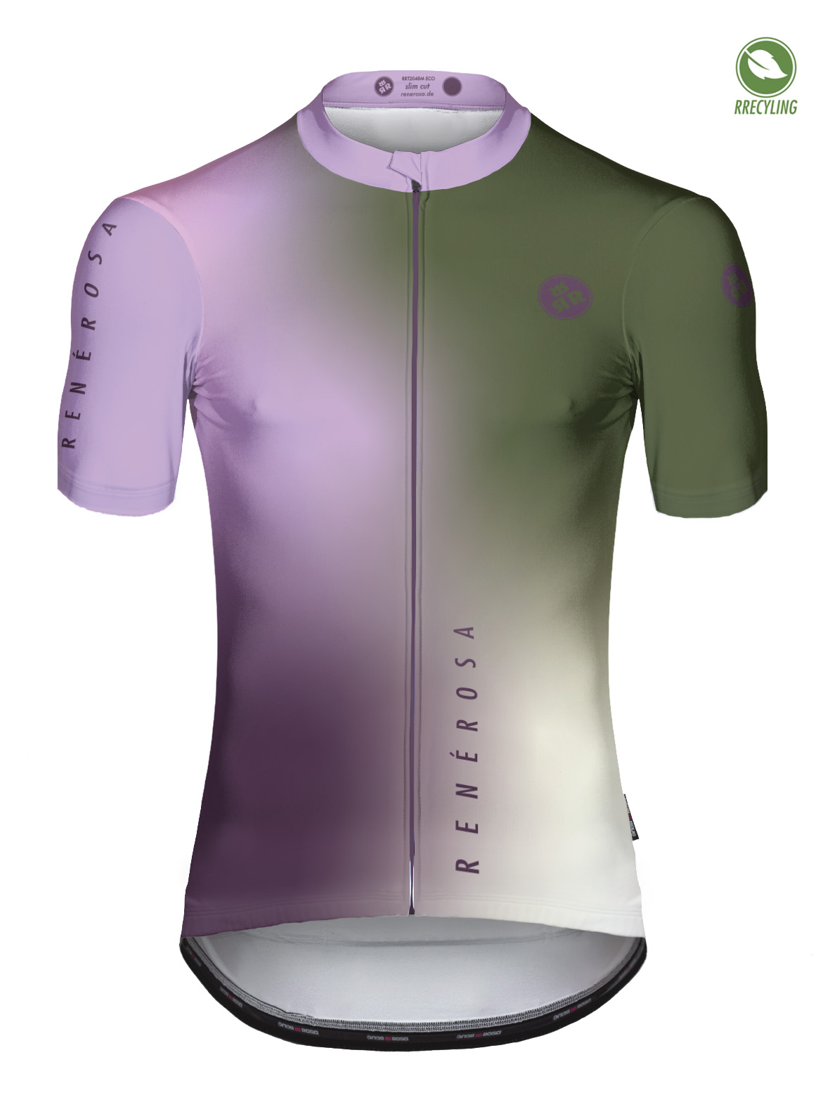 Kurzarm Radtrikot  RRT2048M RenéRosa Delight Olive-Lavender