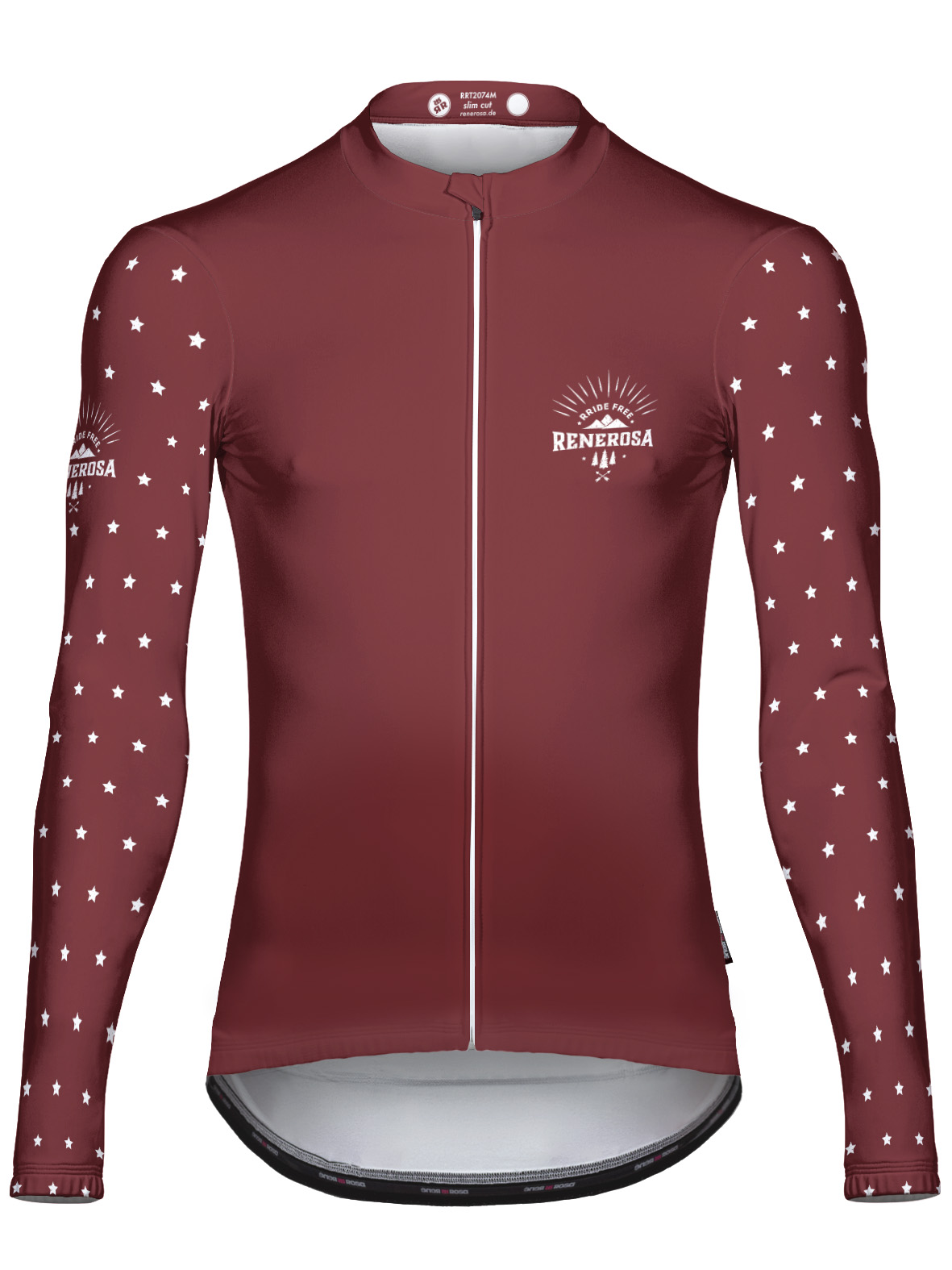 Langarmradtrikot RRT2074M / RRideFree Star RoastedRed