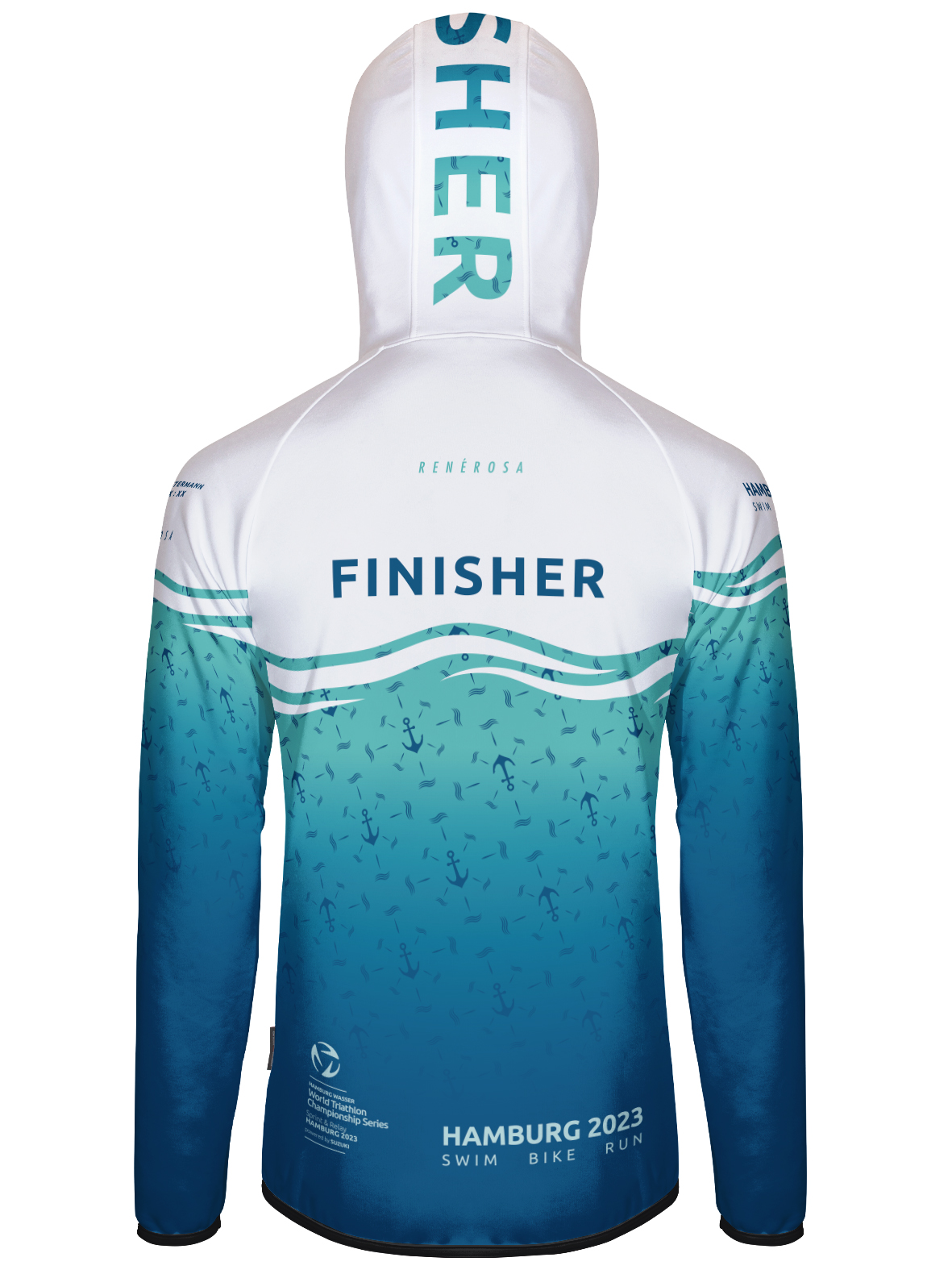Sport Funktions-Hoodie RRT3244M / Functional Sport Hoody/  World Triathlon Hamburg Finisher 2023