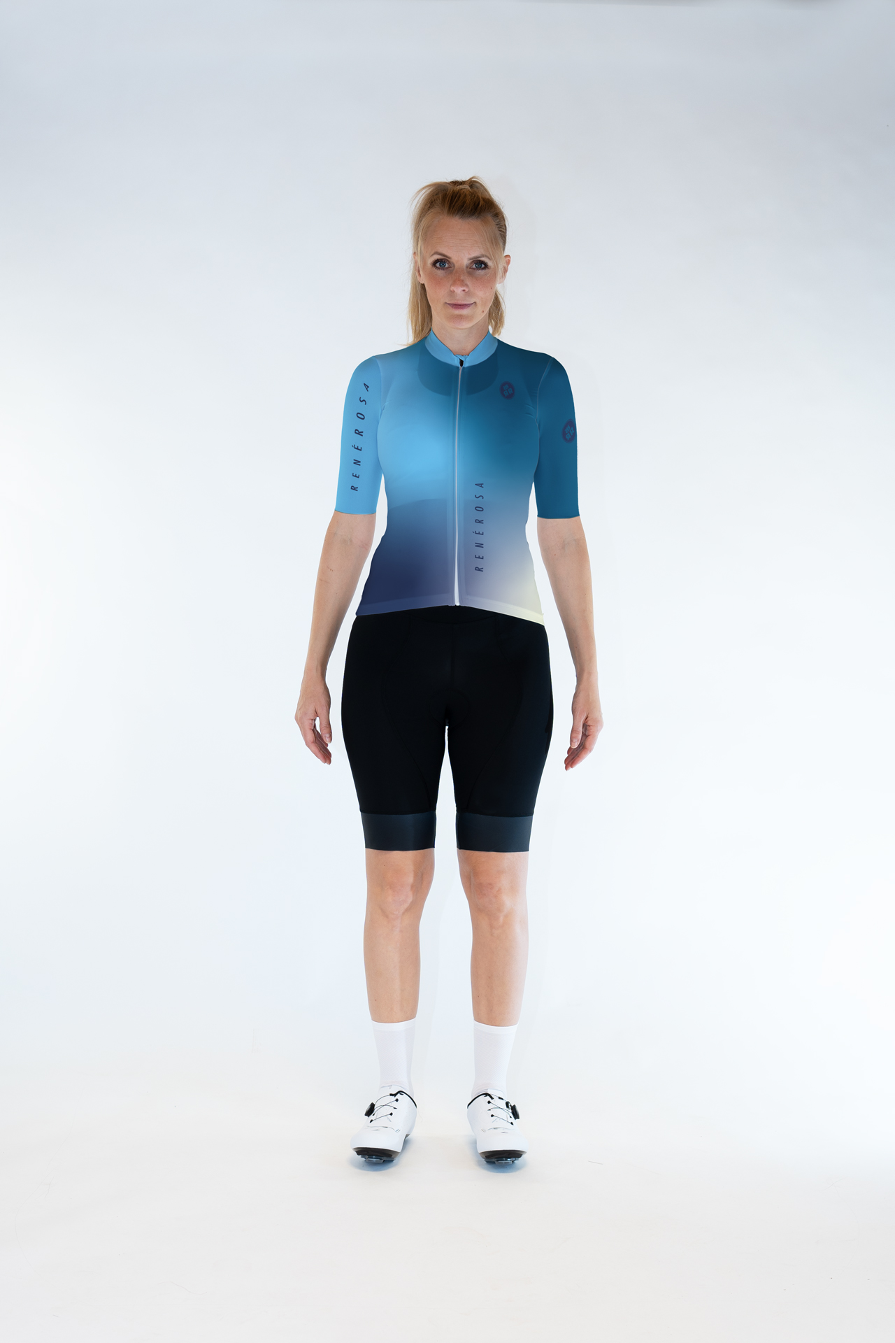 Kurzarm Radtrikot  RRT2048M RenéRosa Delight Ocean-Blue