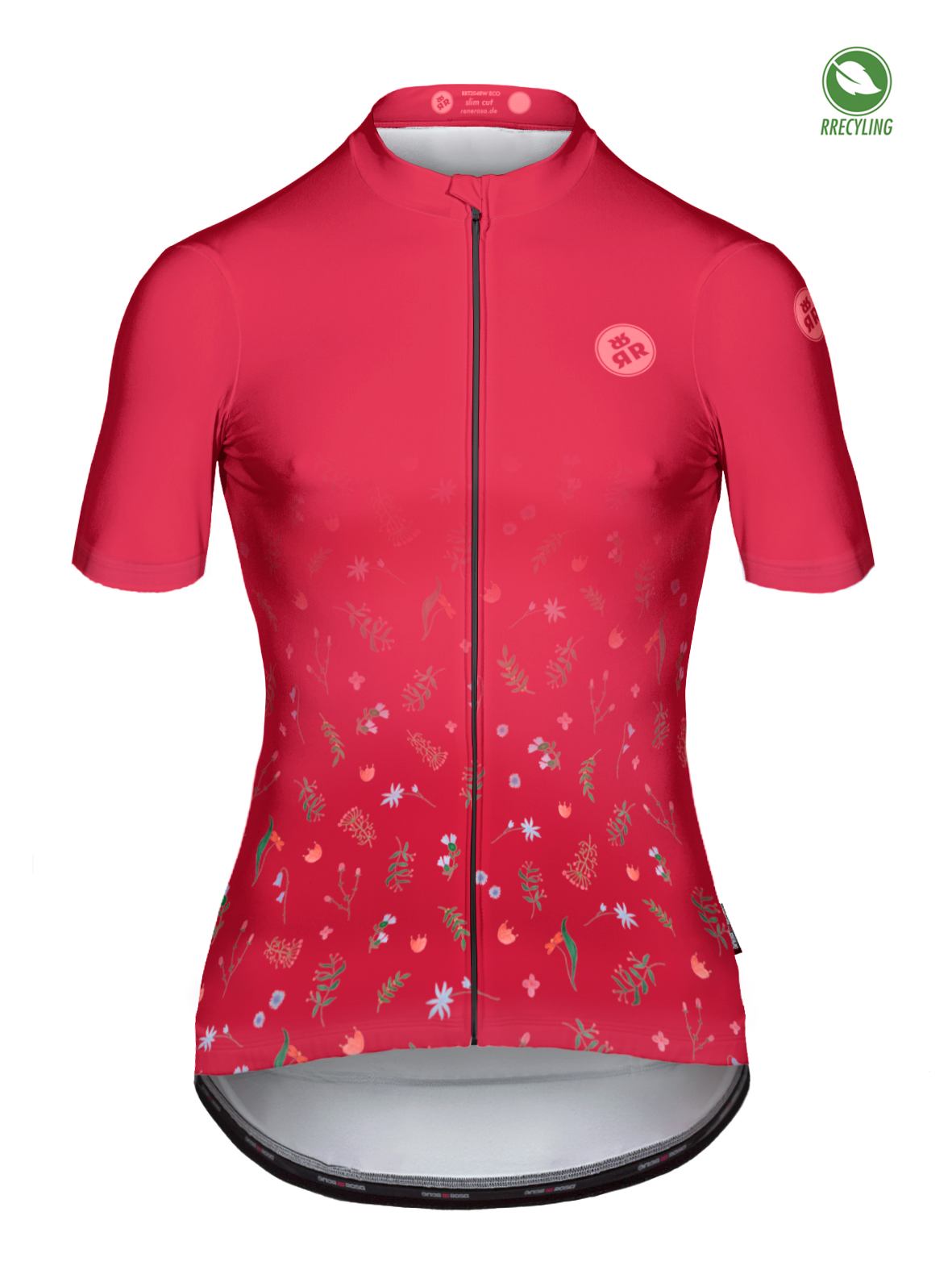 Kurzarm Radtrikot  Damen RRT2048W / Evi Bergblüte RoteBergFlockenblume