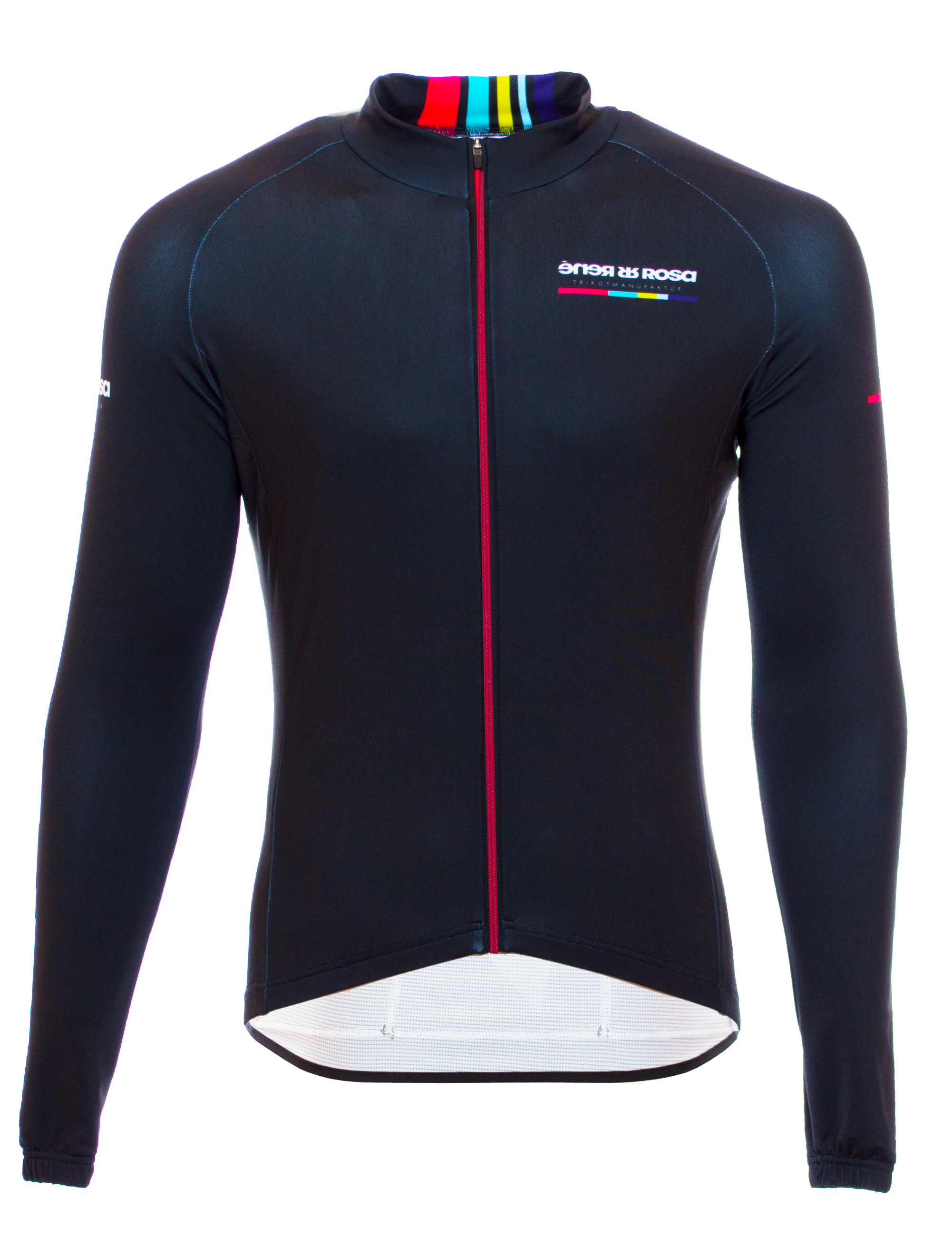 Langarmradtrikot RRT074M / RR-Stripes schwarz