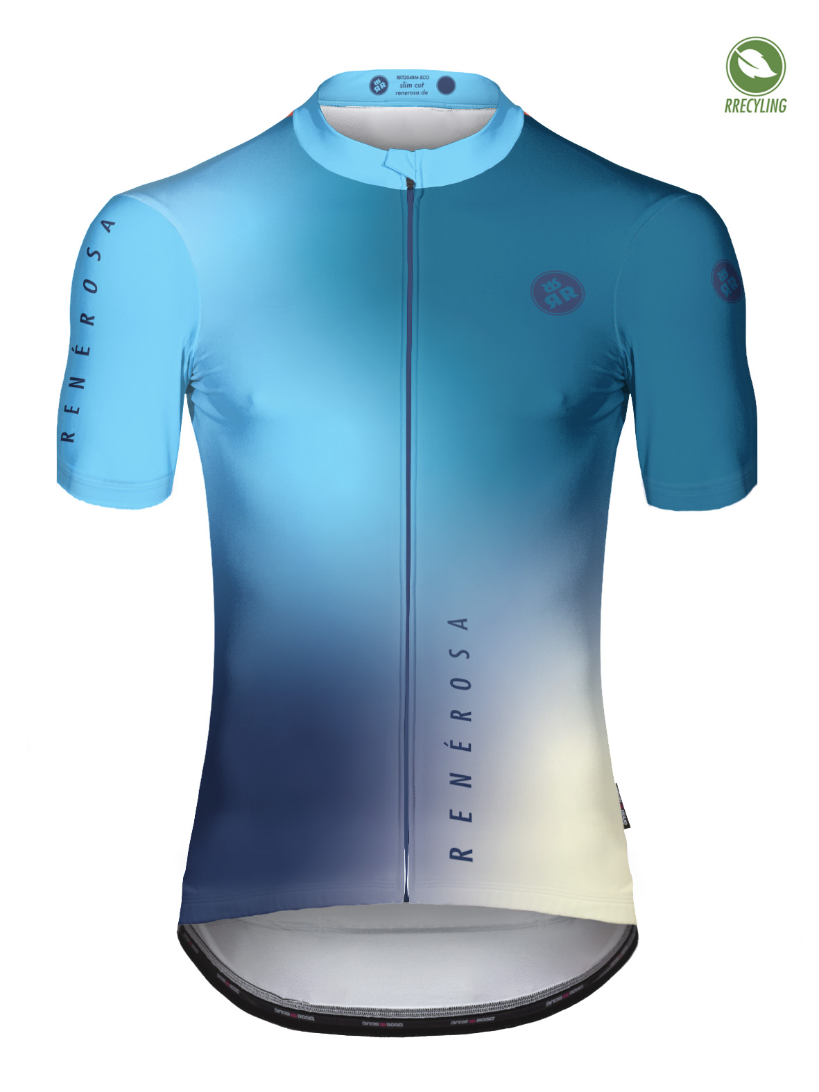 Kurzarm Radtrikot  RRT2048M RenéRosa Delight Ocean-Blue