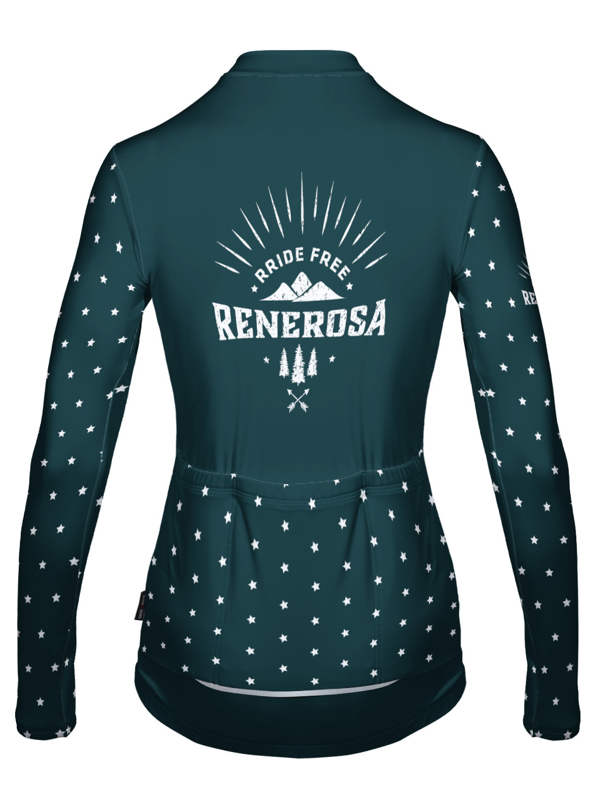Langarmradtrikot RRT2074W Damen / RRideFree Star BlueWhite