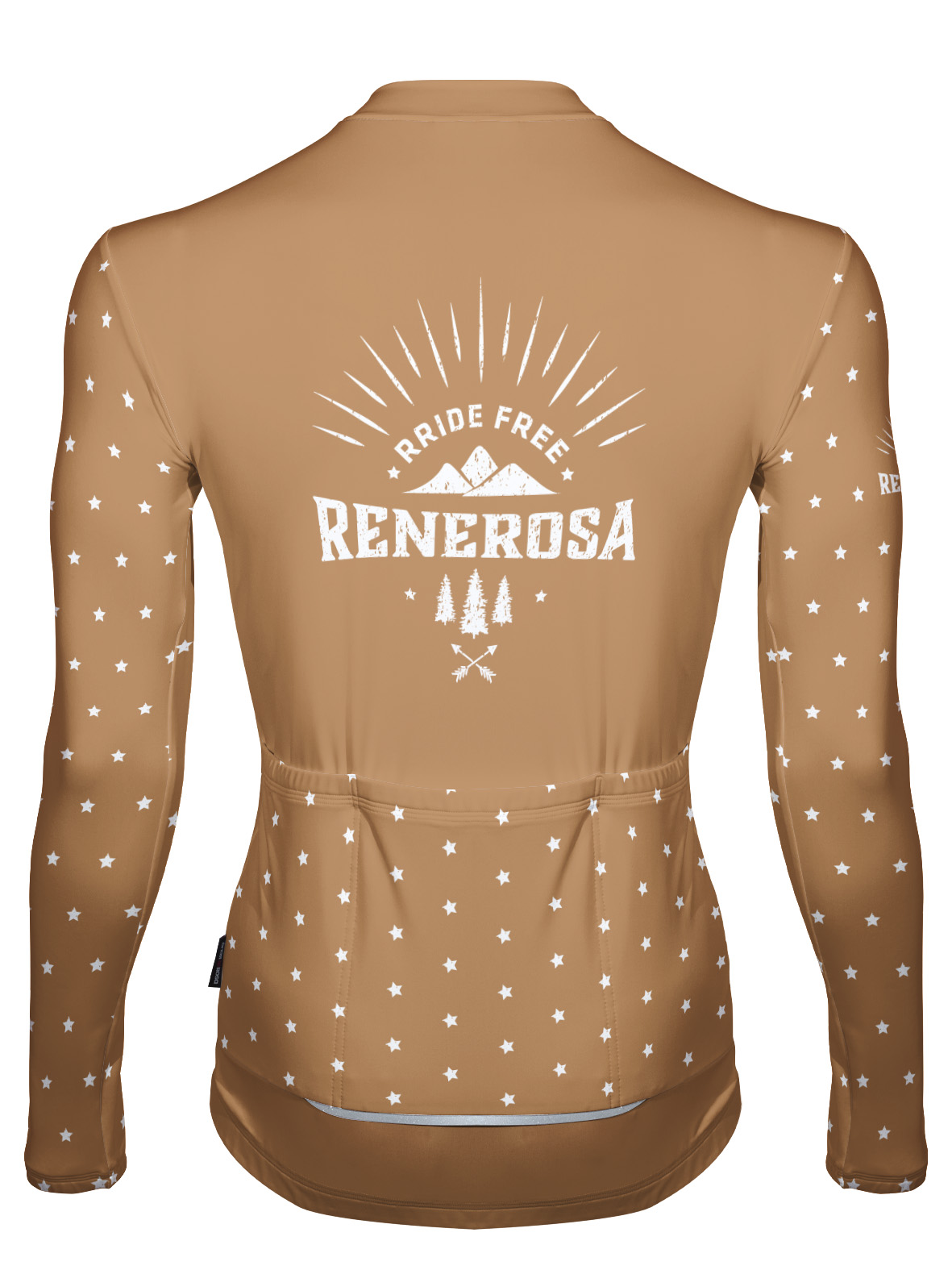 Langarmradtrikot RRT2074M / RRideFree Star Ocker