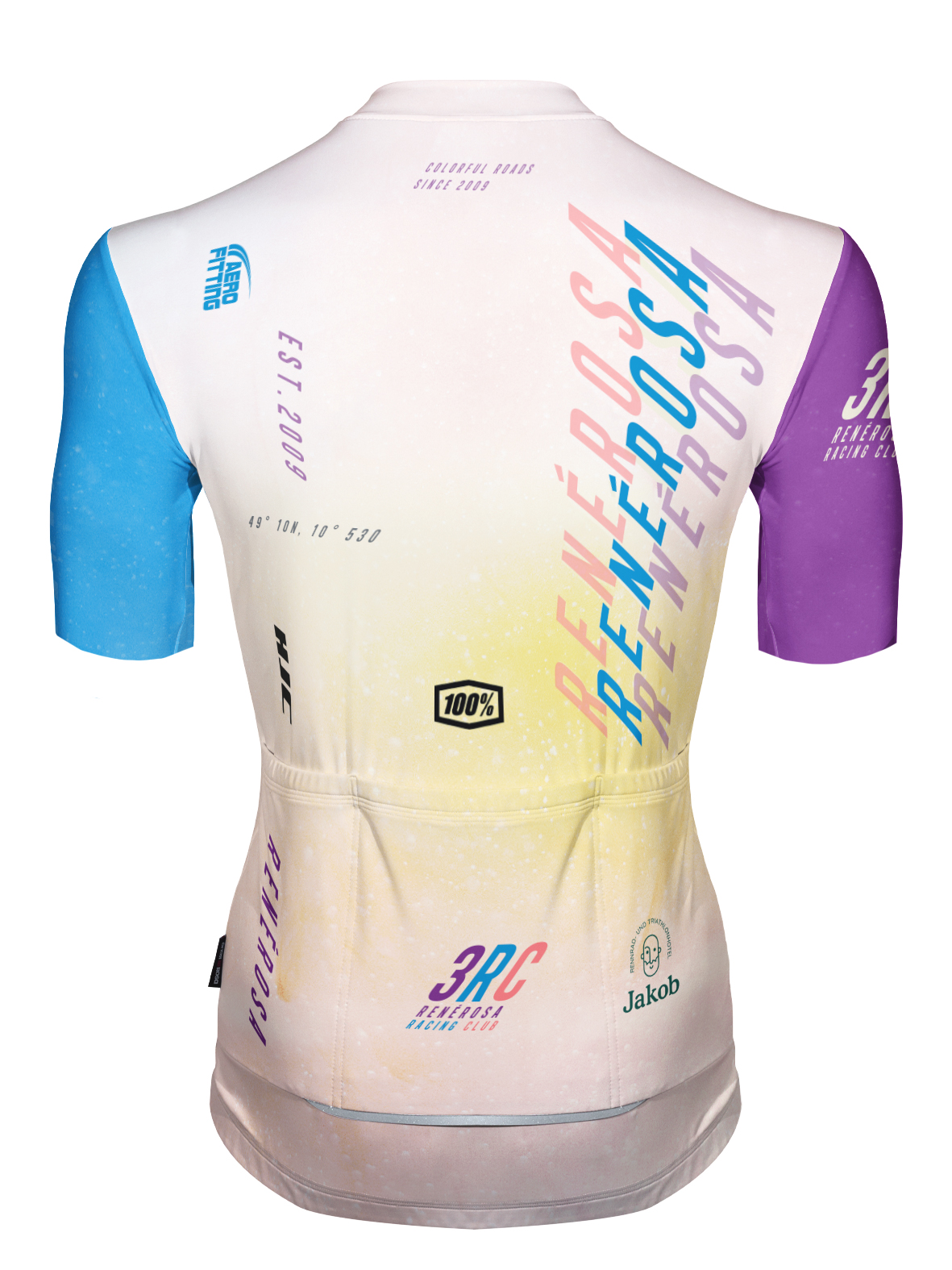 Kurzarm Radtrikot  RRT2048 RenéRosa 3RC - Clubtrikot