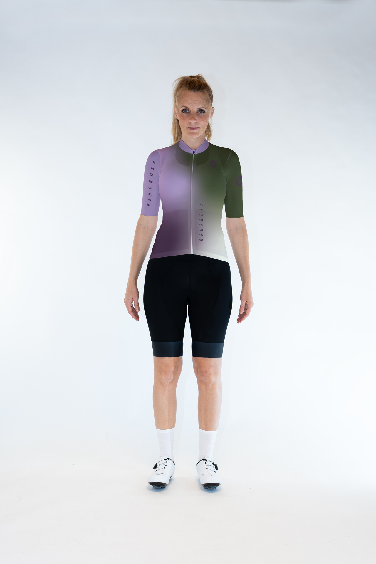 Kurzarm Radtrikot  RRT2048M RenéRosa Delight Olive-Lavender