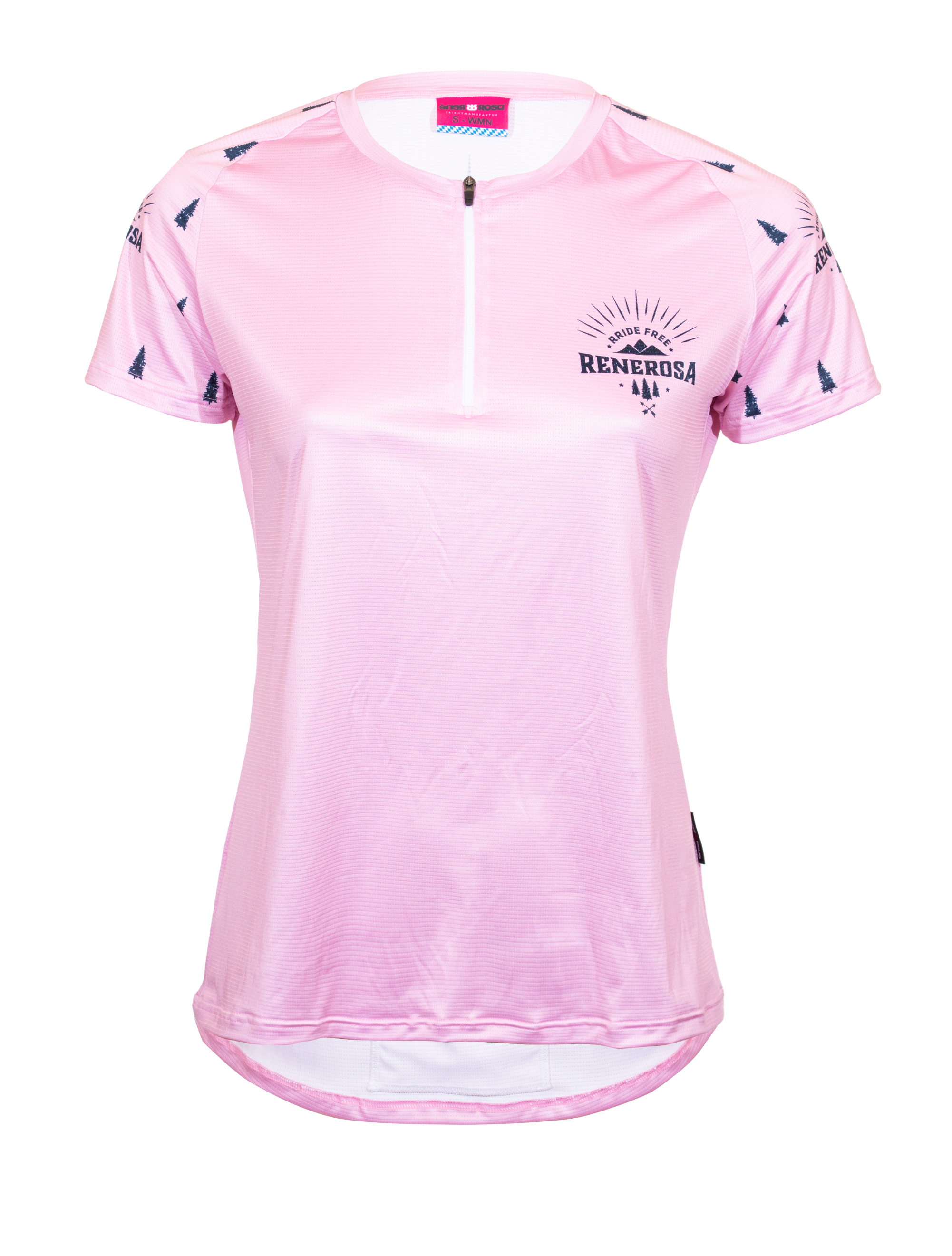 E-Bike Shirt mit viertel Zip / RRide Free PinkBlue E-Bike Shirt mit viertel Zip / RRide Free PinkBlue