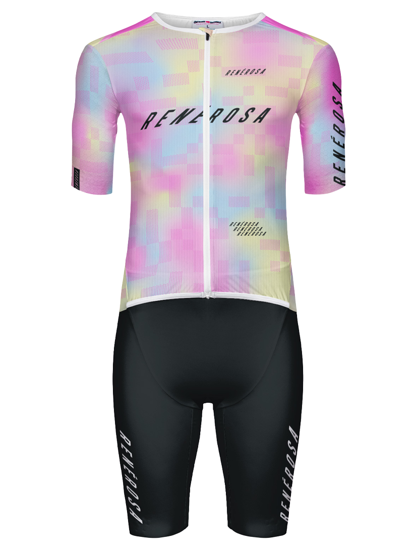 Aero Triathlon Einteiler RRT2777 Revolution / Pixel Bunt