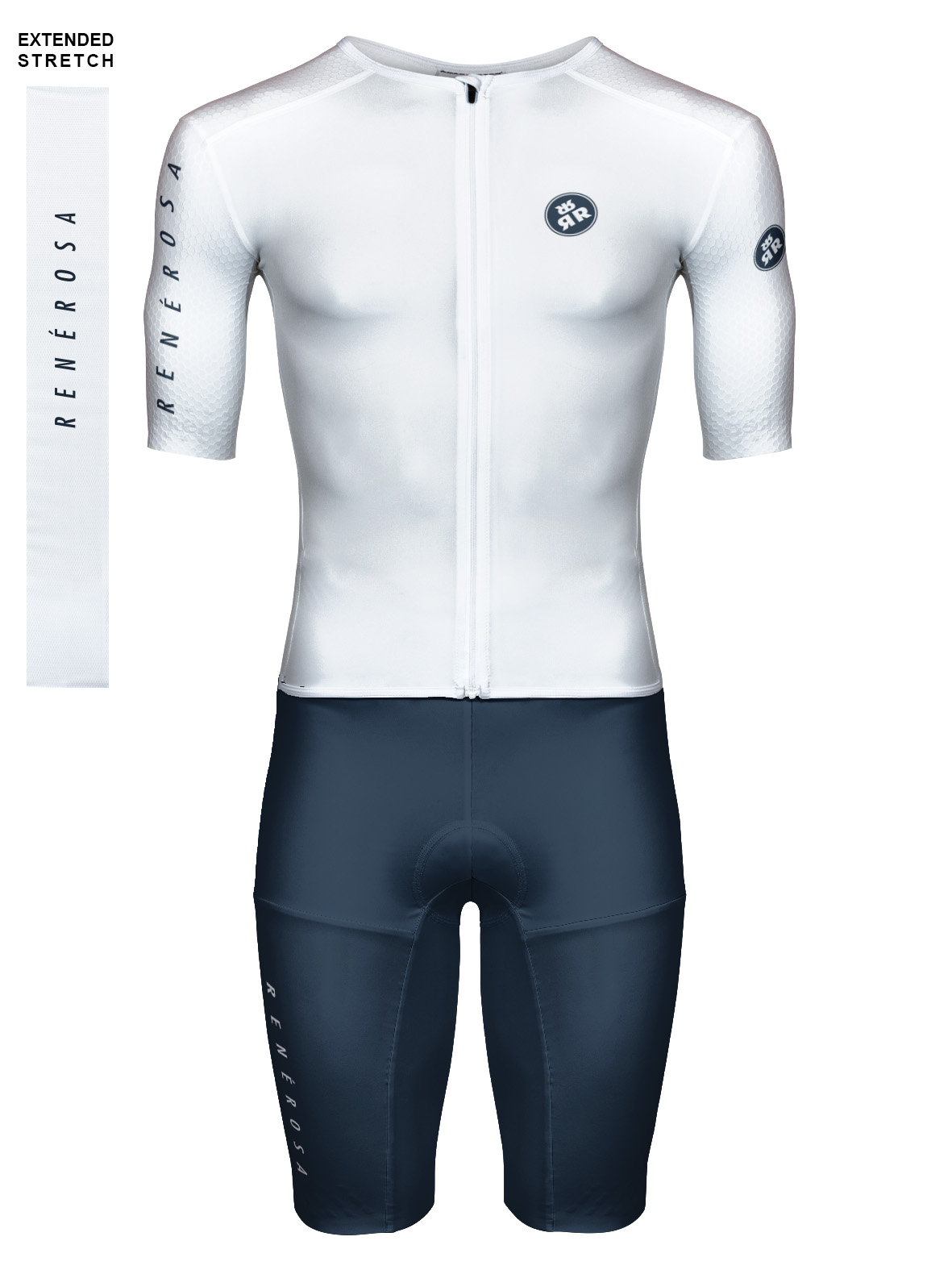 Aero Triathlon Einteiler  RRT2777ML Herren / CC22 Weißblau