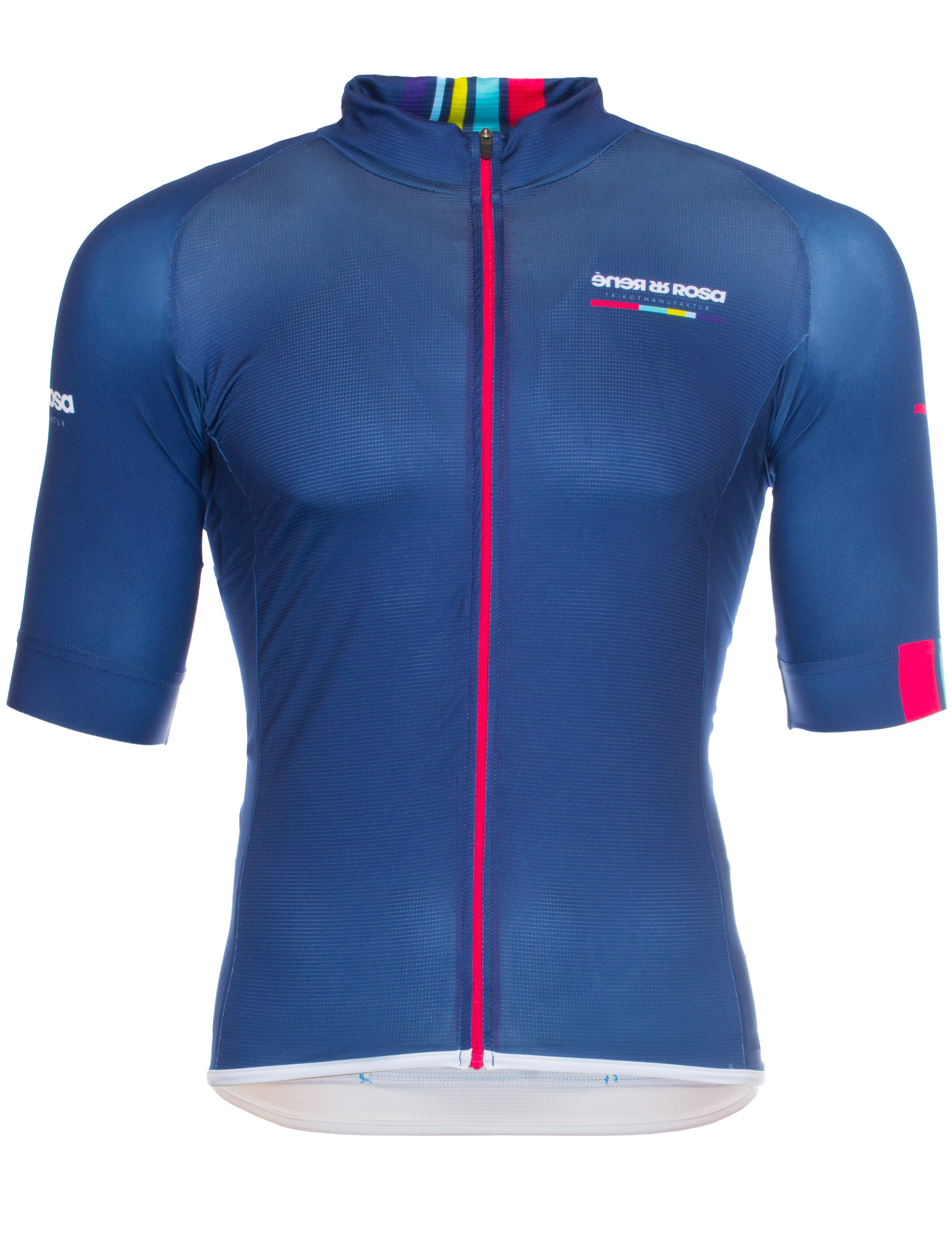 Kurzarm Radtrikot RRT044M / RR-Stripes blau