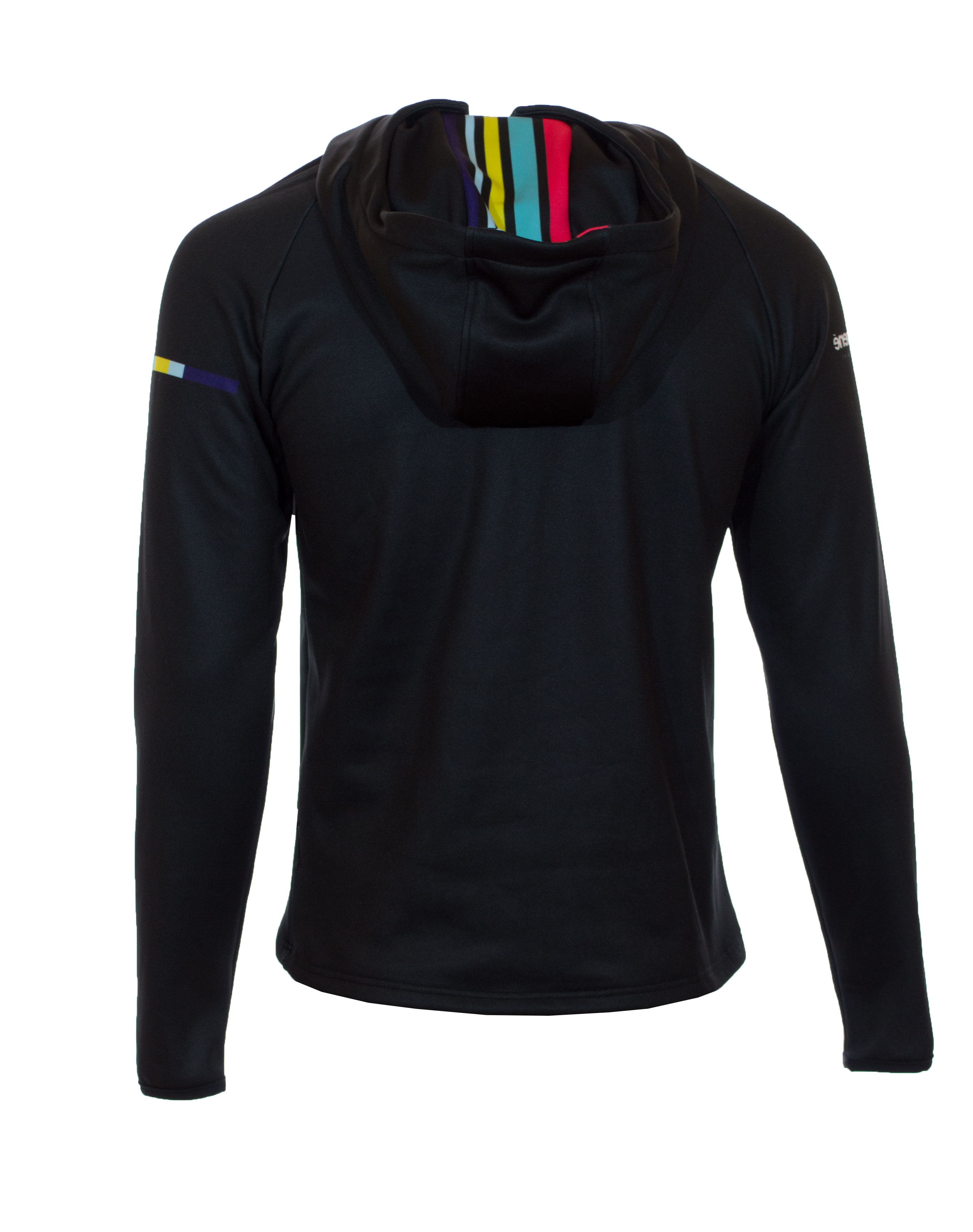 Sport Funktions-Hoodie RRT3244M / RR-Stripes schwarz