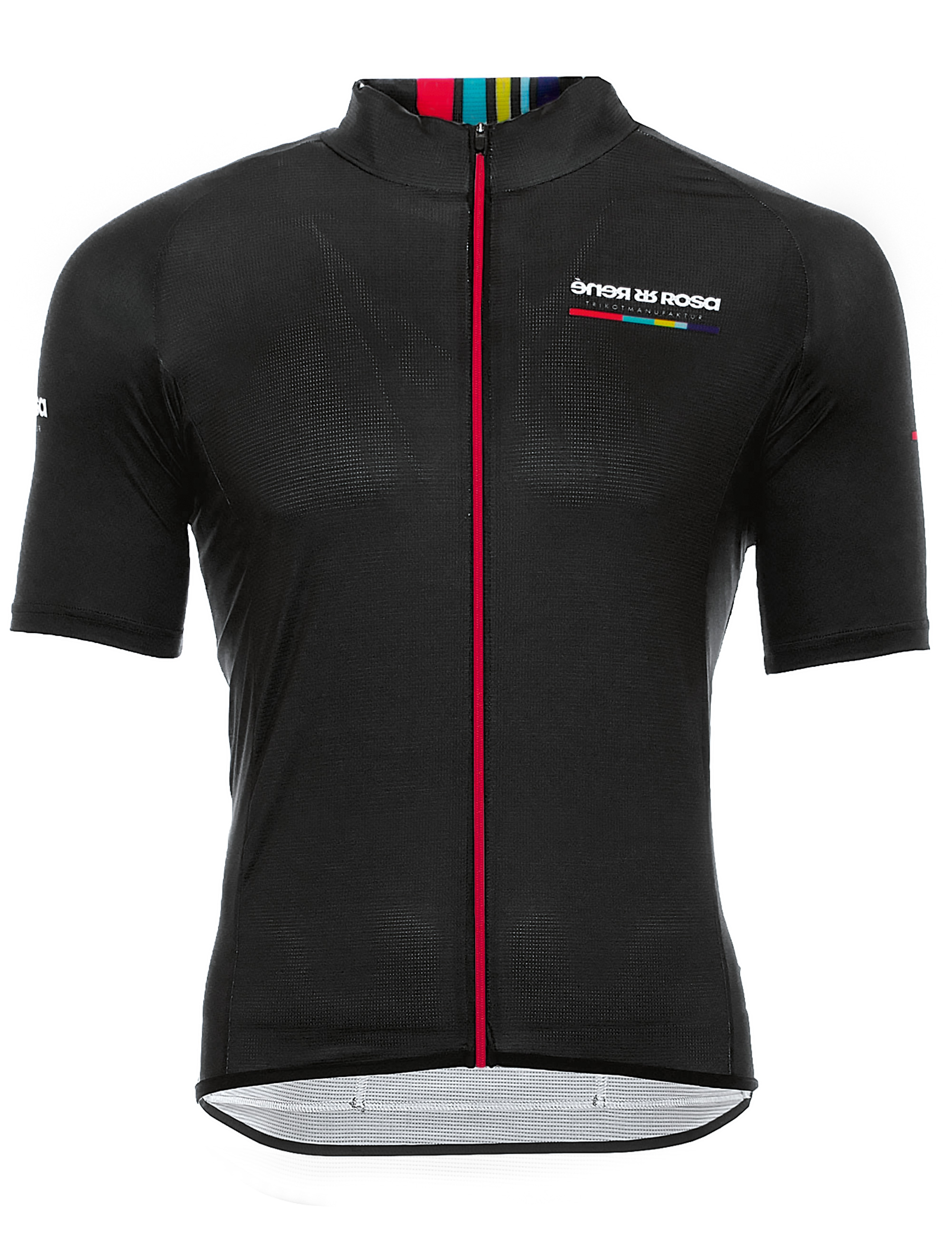 Kurzarm Radtrikot  RRT044M / RR-Stripes schwarz